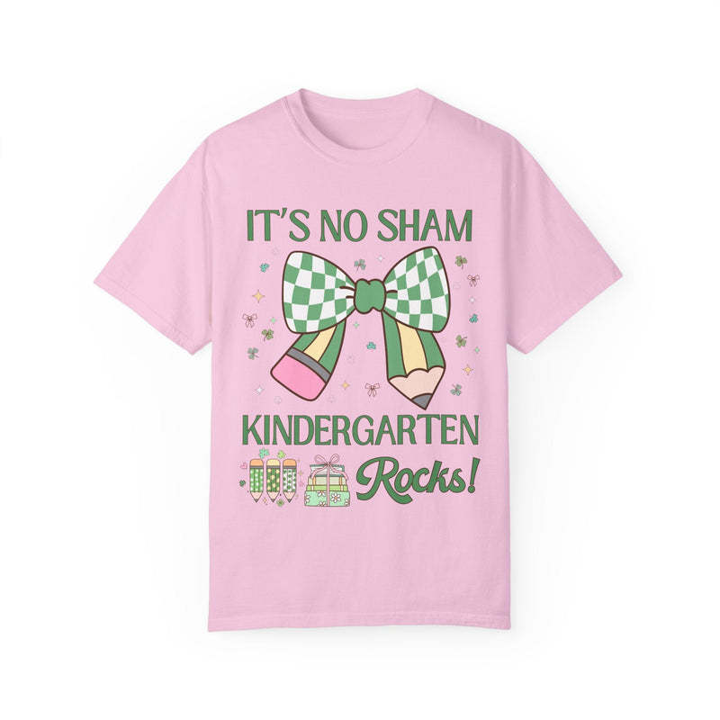 St Patricks Day Teacher Shirt: Kindergarten Rocks, Funny Saying Teaching Assistant T-Shirt for Kindergarten Assistant, Elementary Education - Opal and June