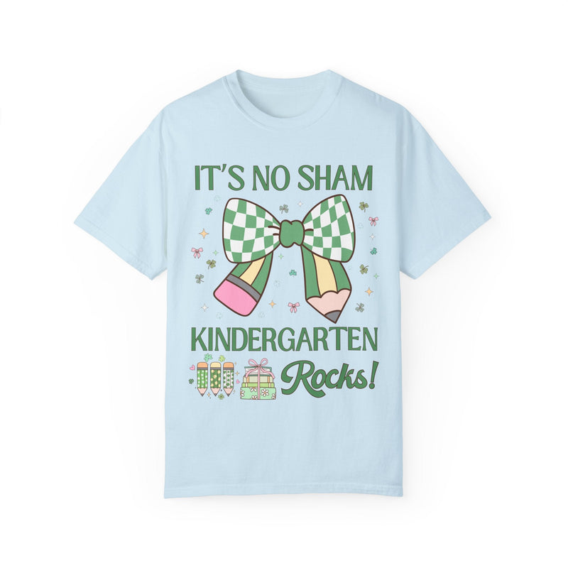 St Patricks Day Teacher Shirt: Kindergarten Rocks, Funny Saying Teaching Assistant T-Shirt for Kindergarten Assistant, Elementary Education - Opal and June