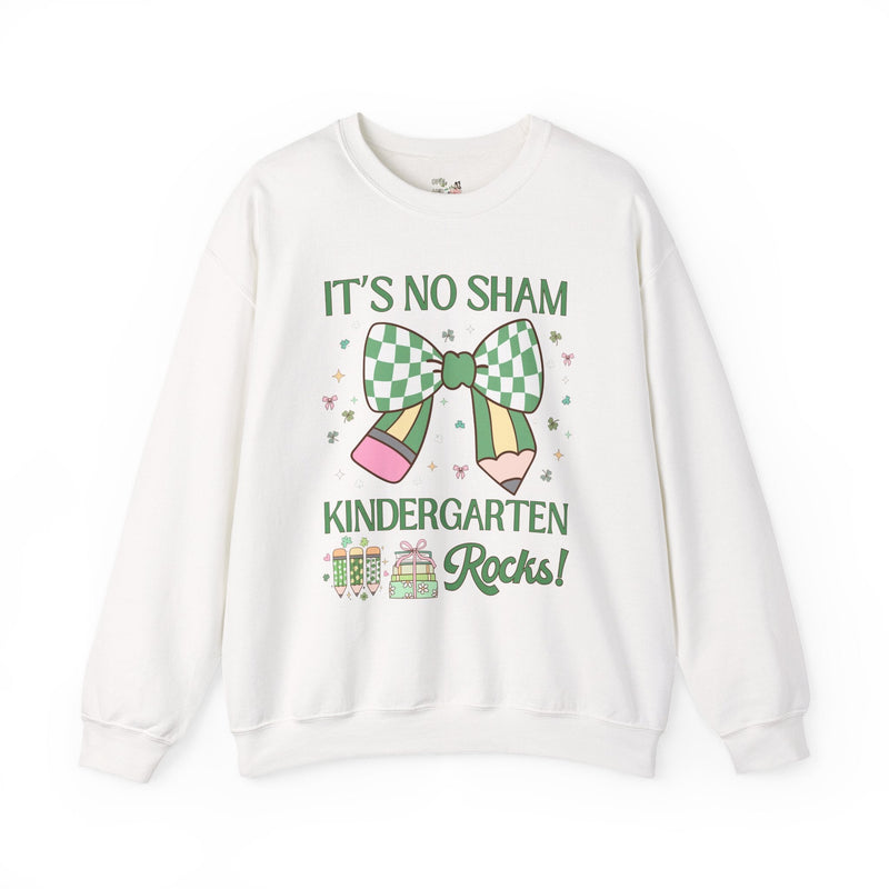 St Patricks Day Teacher Sweatshirt: Kindergarten Rocks, Funny Saying Teaching Assistant Shirt, Kindergarten Assistant, Elementary Education - Opal and June