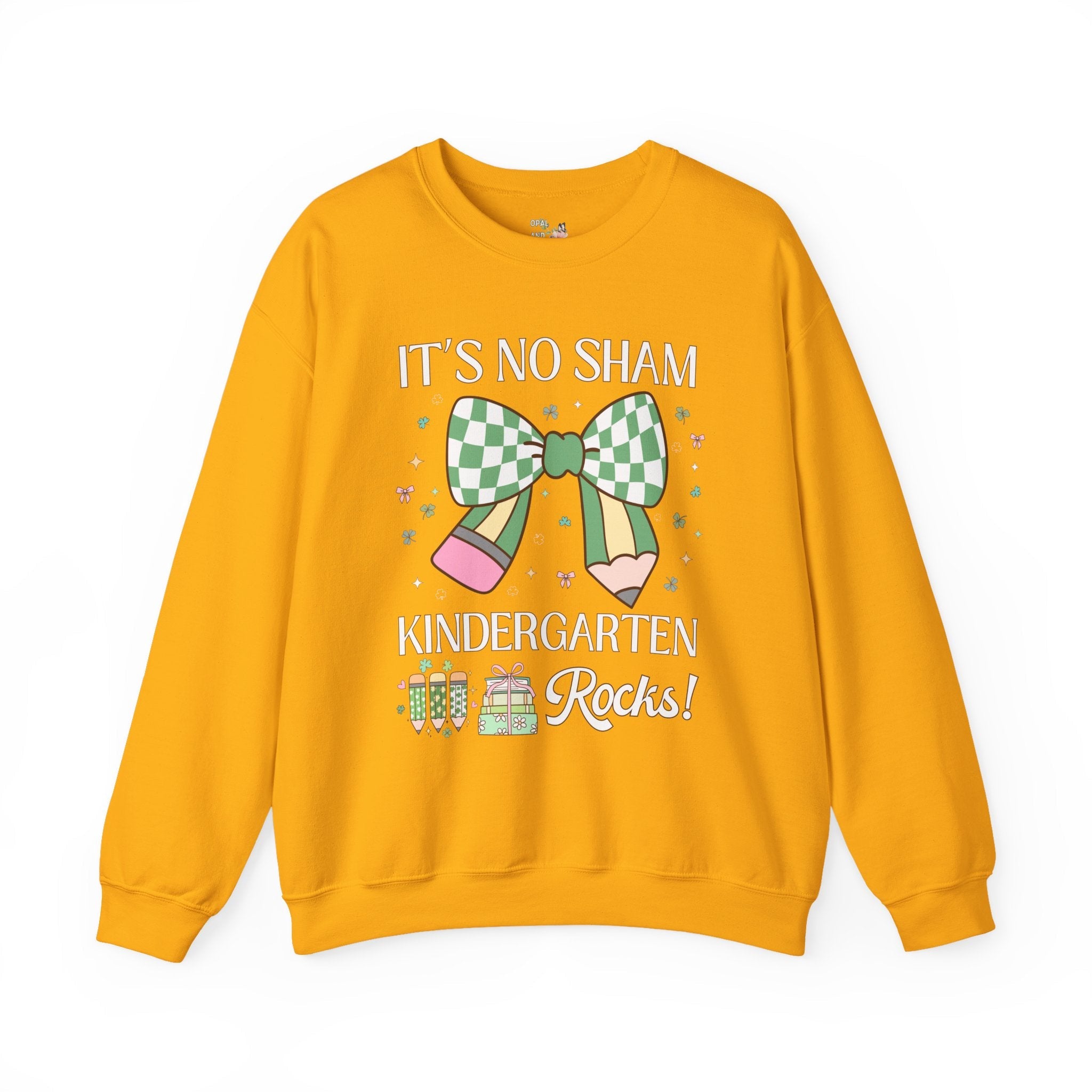 St Patricks Day Teacher Sweatshirt: Kindergarten Rocks, Funny Saying Teaching Assistant Shirt, Kindergarten Assistant, Elementary Education - Opal and June