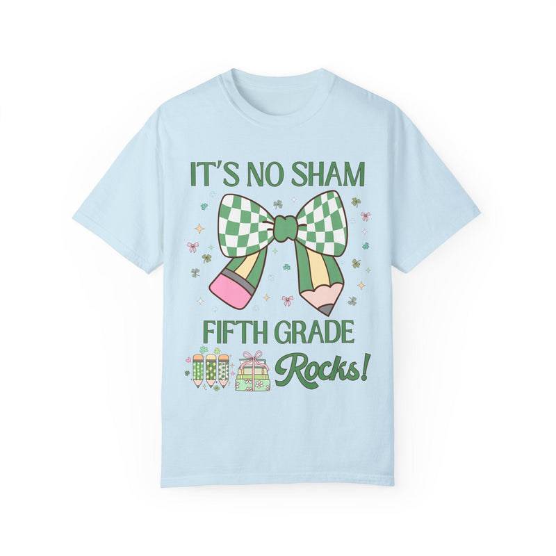 St Patricks Day Teacher Tee Shirt: Fifth Grade Rocks, Funny Saying Teaching Assistant T for Student Teacher, Elementary Education Major Gift - Opal and June