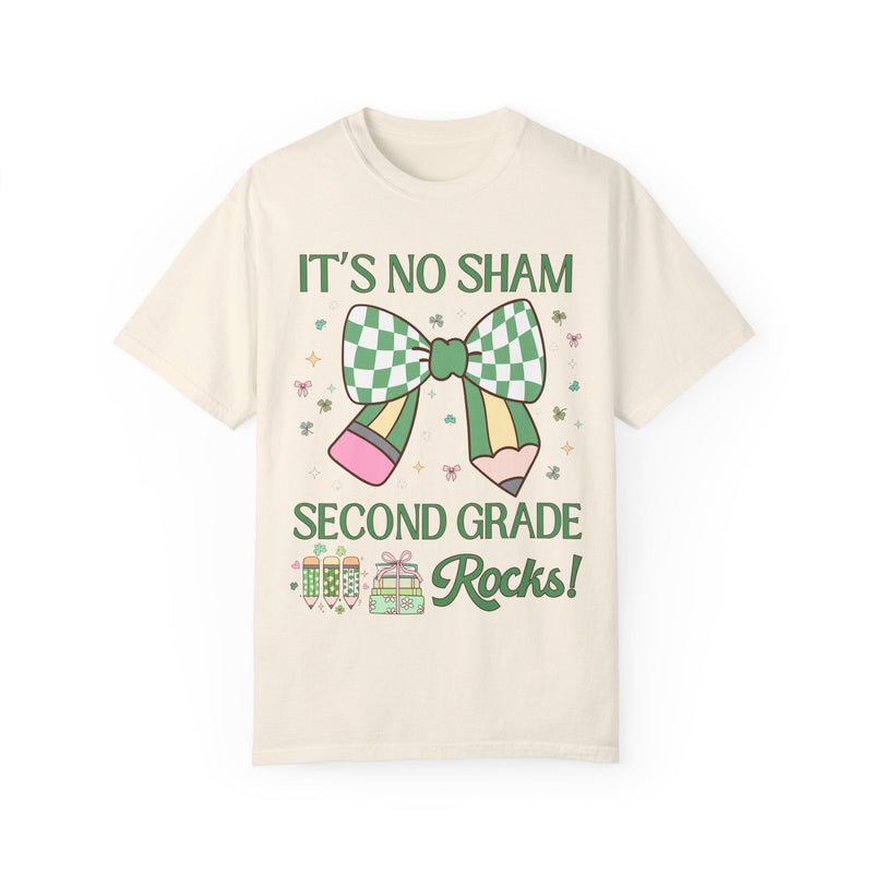 St Patricks Day Teacher Tee Shirt: Second Grade Rocks, Funny Saying Teaching Assistant T-Shirt for Student Teacher, Elementary Education - Opal and June