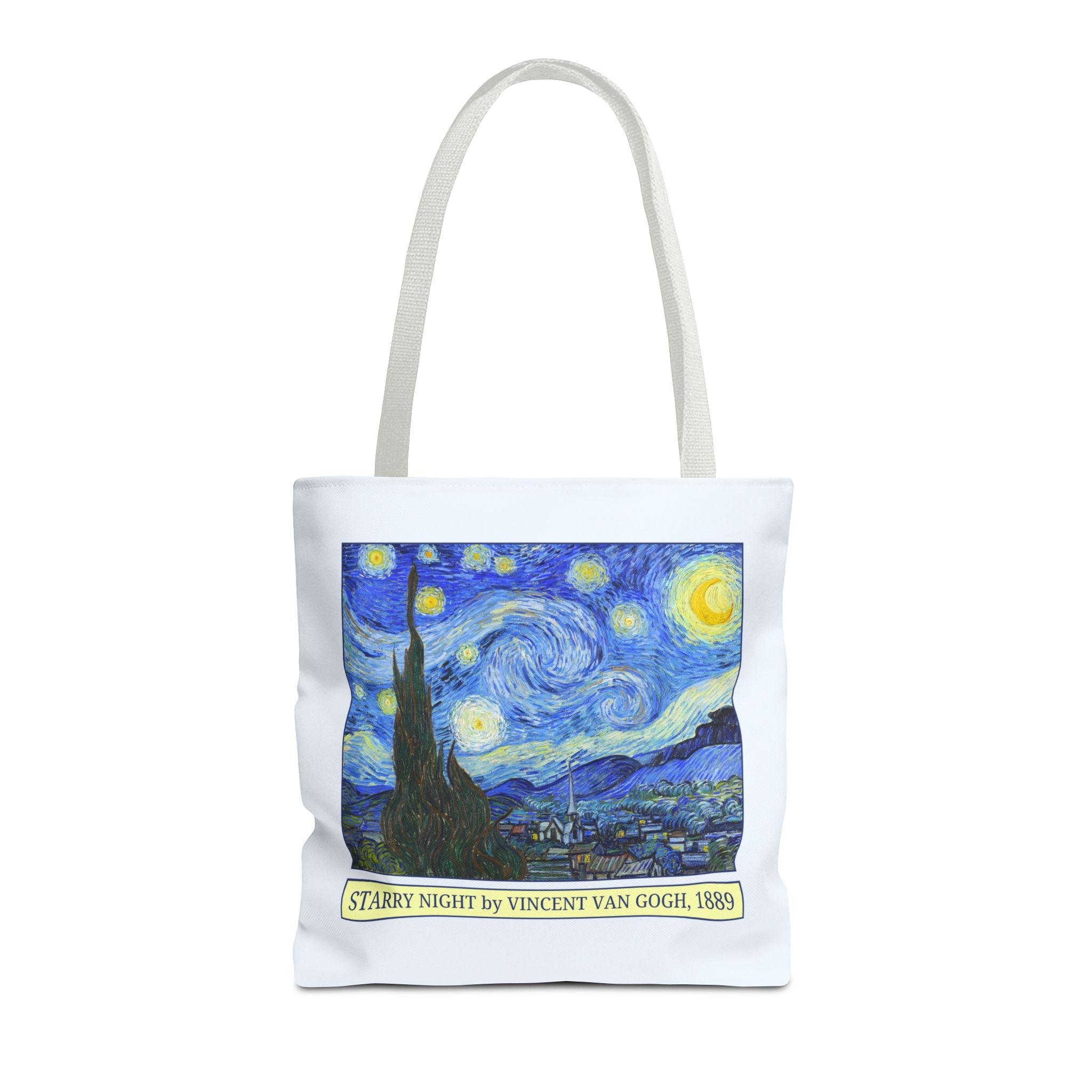 Starry Night by Vincent Van Gogh Art History Tote Bag, Humanities Major, Art Historian Gift, Post - Impressionist Celestial Famous Painting - Opal and June