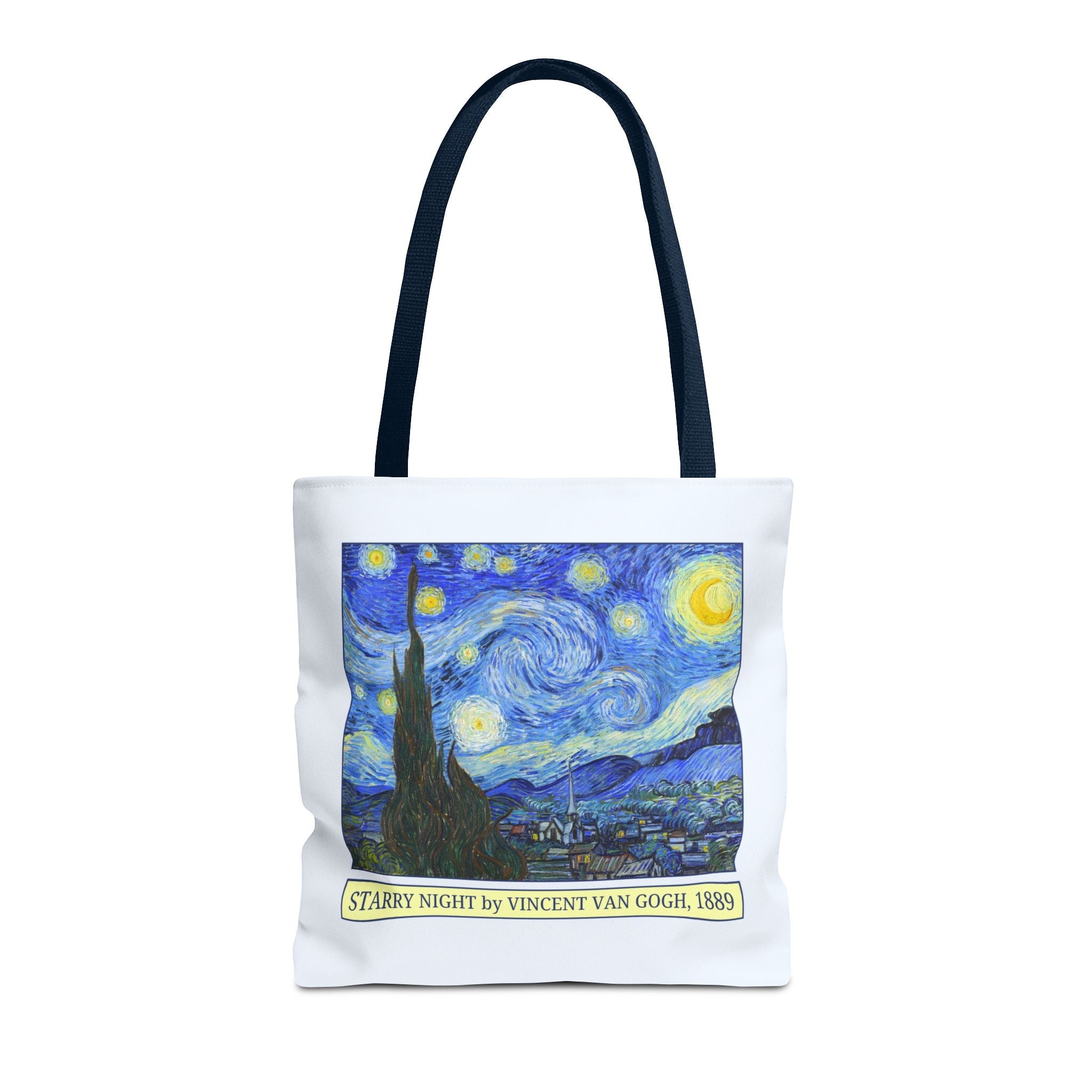 Starry Night by Vincent Van Gogh Art History Tote Bag, Humanities Major, Art Historian Gift, Post - Impressionist Celestial Famous Painting - Opal and June