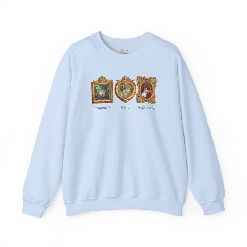 Subtle Democratic Sweatshirt, Art History Lover or Humanites Major: Fragonard The Swing, Edgar Degas, Auguste Toulmouche, Famous Paintings - Opal and June