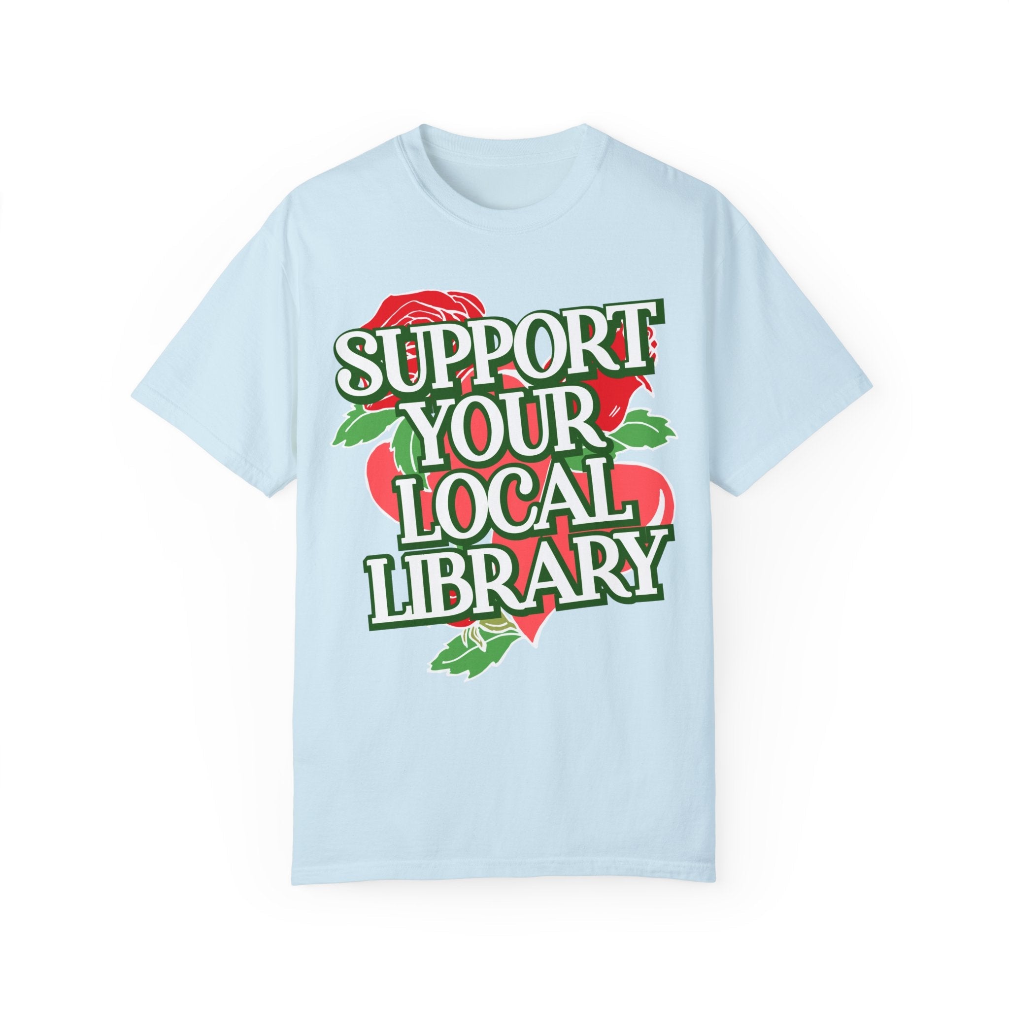 Support Your Local Library: Cute Bookish T-Shirt for Librarian or Moms Who Love Books, Classic Literature Professor T-Shirt, Librarian Gift - Opal and June