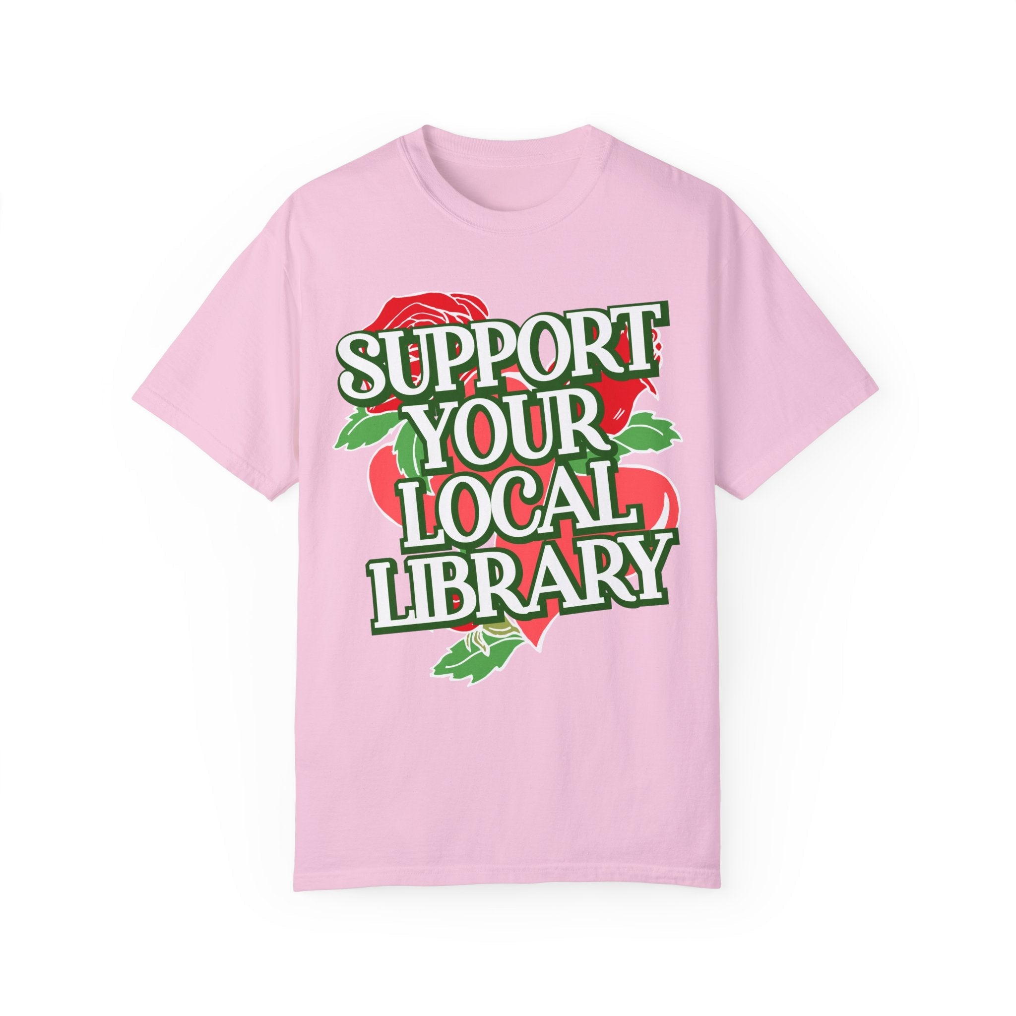 Support Your Local Library: Cute Bookish T-Shirt for Librarian or Moms Who Love Books, Classic Literature Professor T-Shirt, Librarian Gift - Opal and June