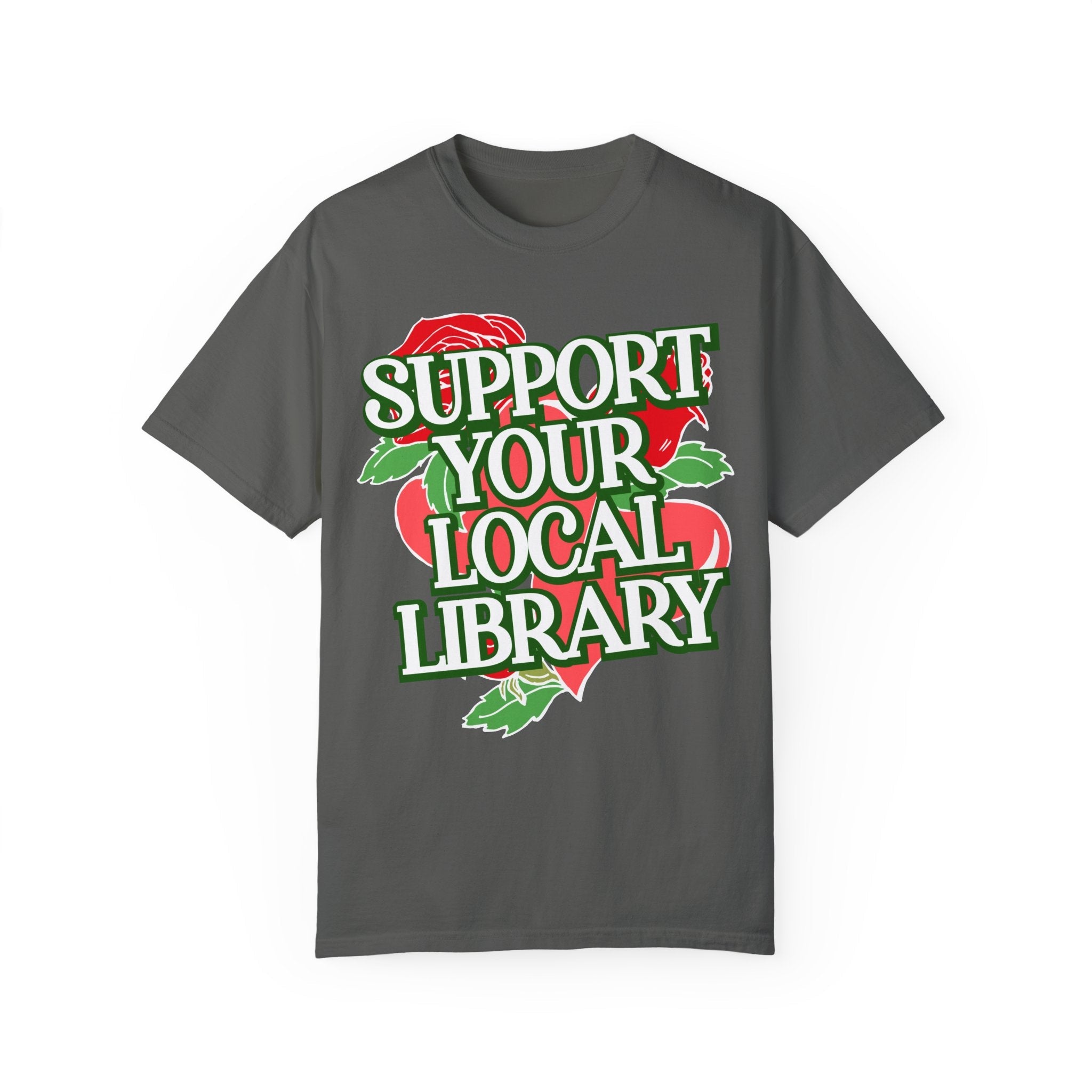 Support Your Local Library: Cute Bookish T-Shirt for Librarian or Moms Who Love Books, Classic Literature Professor T-Shirt, Librarian Gift - Opal and June