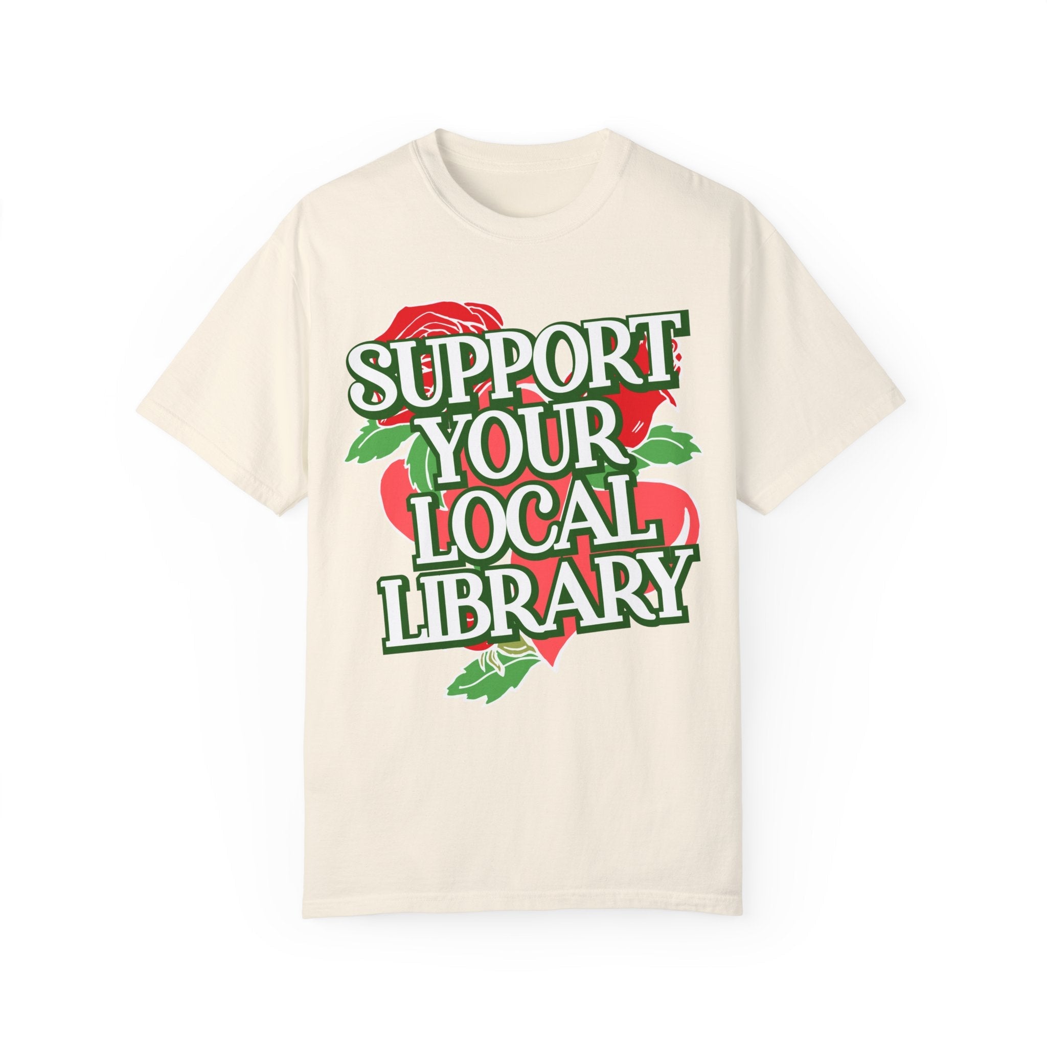 Support Your Local Library: Cute Bookish T-Shirt for Librarian or Moms Who Love Books, Classic Literature Professor T-Shirt, Librarian Gift - Opal and June
