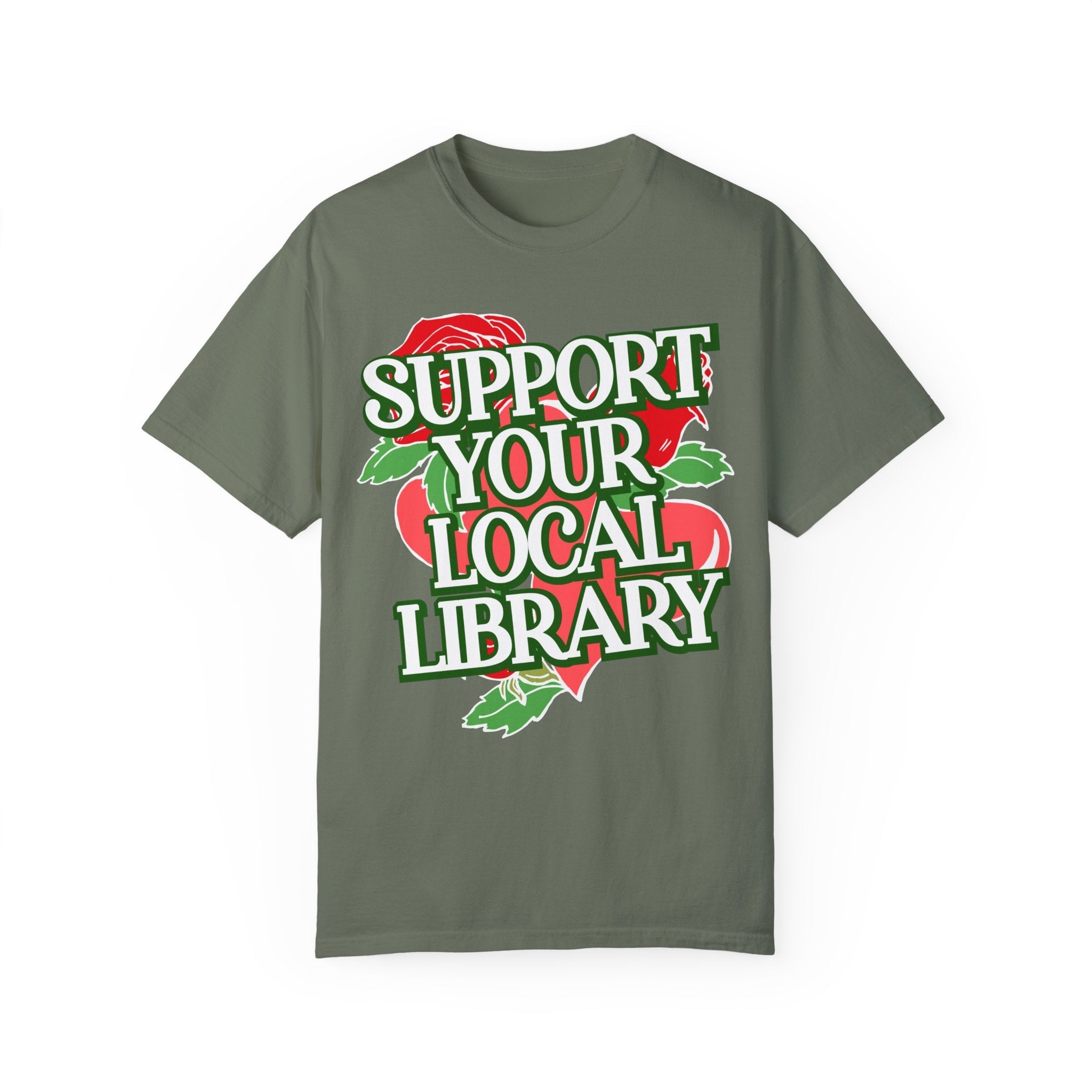 Support Your Local Library: Cute Bookish T-Shirt for Librarian or Moms Who Love Books, Classic Literature Professor T-Shirt, Librarian Gift - Opal and June