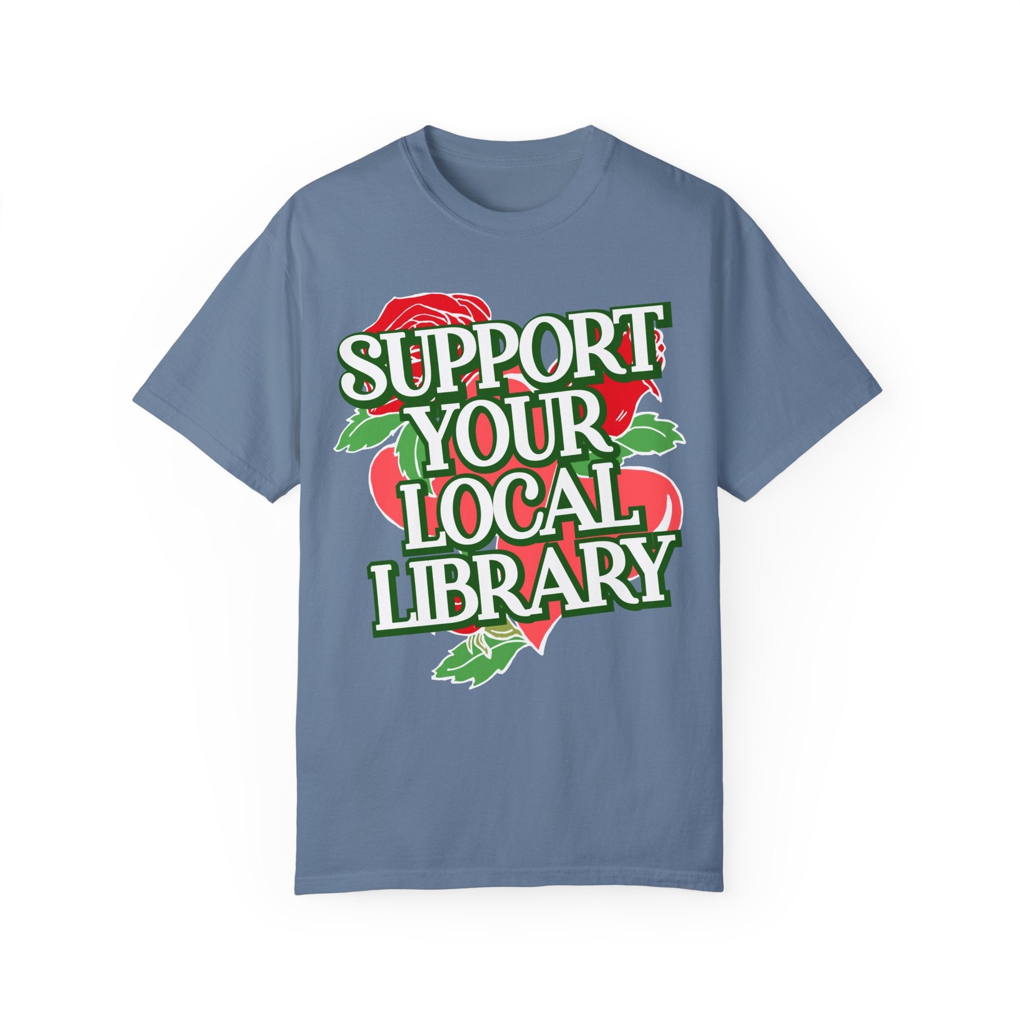 Support Your Local Library: Cute Bookish T-Shirt for Librarian or Moms Who Love Books, Classic Literature Professor T-Shirt, Librarian Gift - Opal and June
