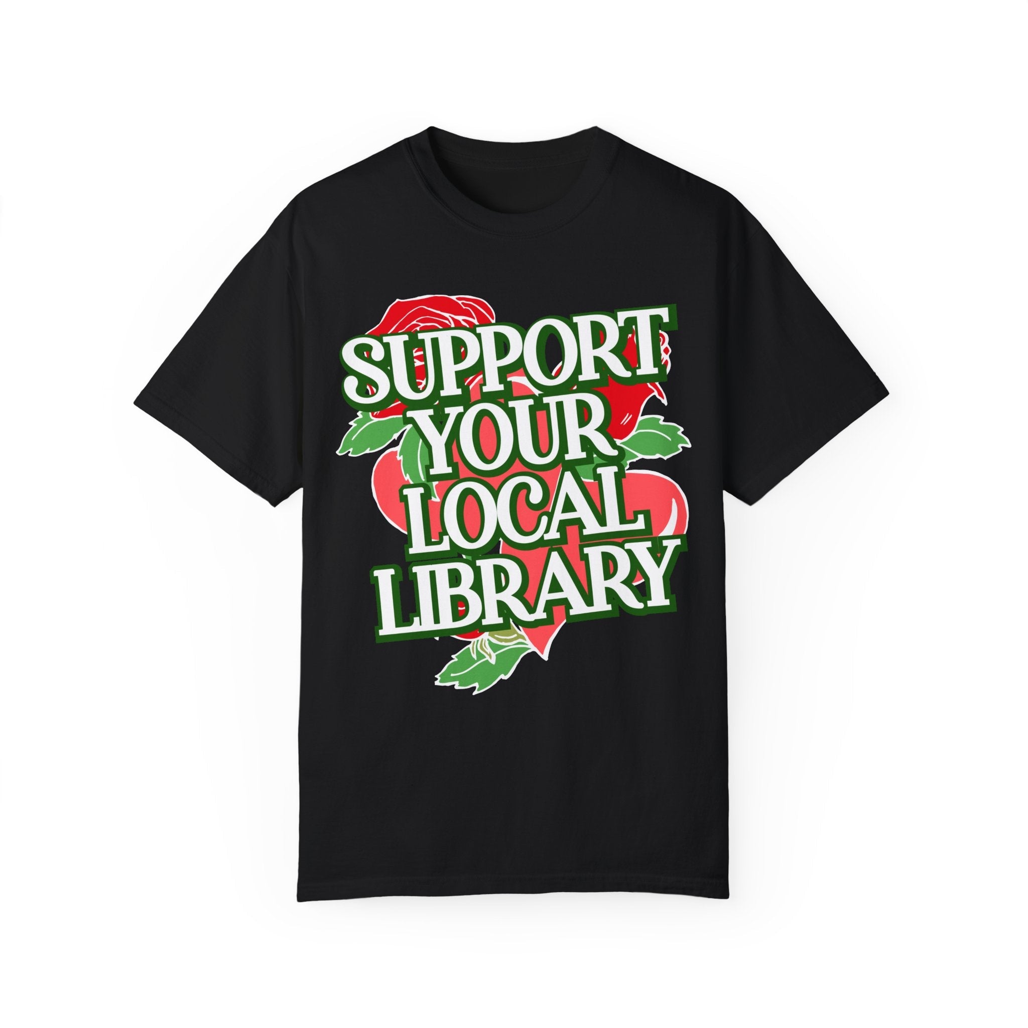 Support Your Local Library: Cute Bookish T-Shirt for Librarian or Moms Who Love Books, Classic Literature Professor T-Shirt, Librarian Gift - Opal and June