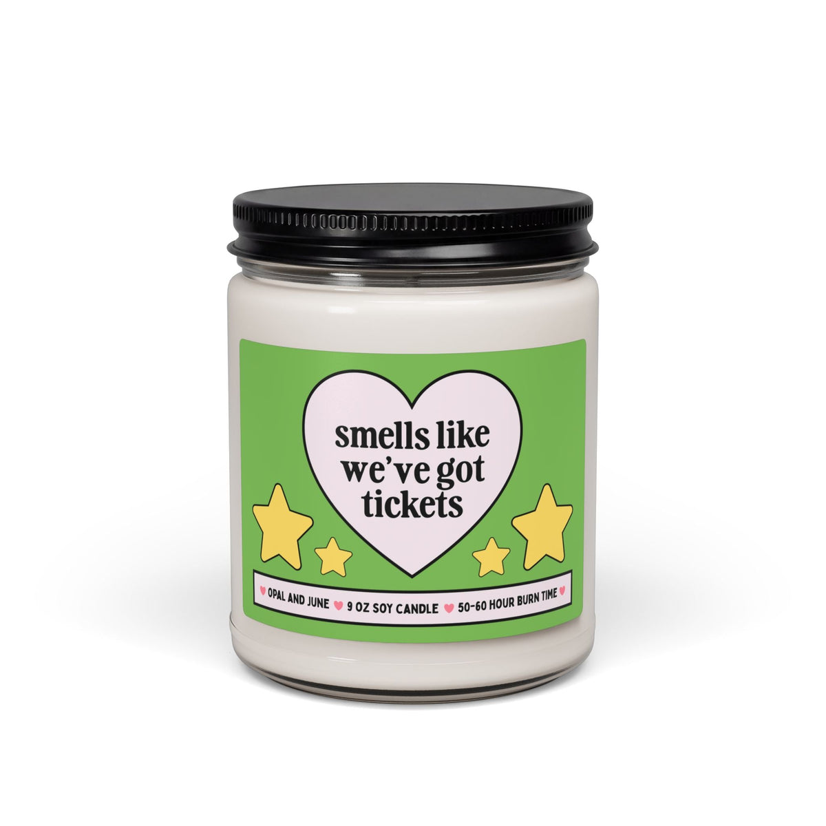 Surprise Trip Concert Ticket, Movie Ticket Gift: Smells Like We've Got Tickets, 9 Oz Soy Candle, Funny Surprise Gift for Wife or Girlfriend - Opal and June
