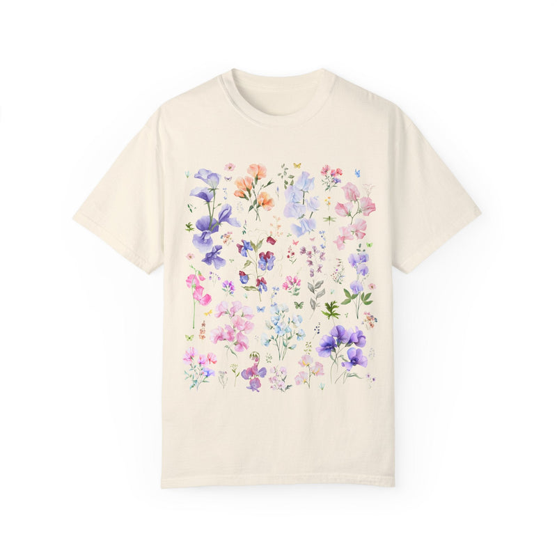 Sweet Pea Flower Tee Shirt - Opal and June