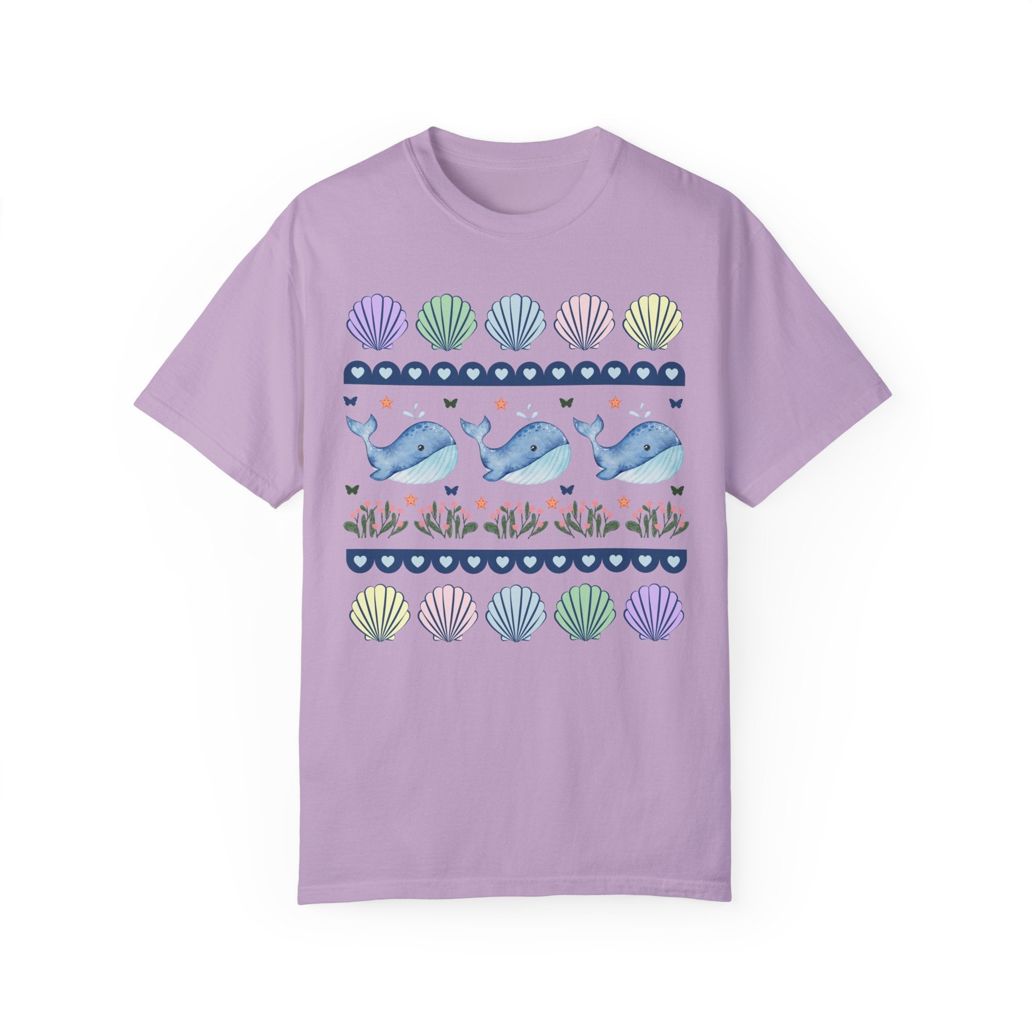 Sweet Whale Shirt with Seashells - Opal and June
