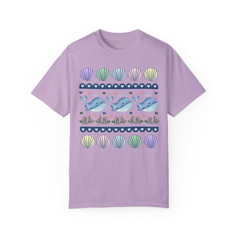 Sweet Whale Shirt with Seashells - Opal and June