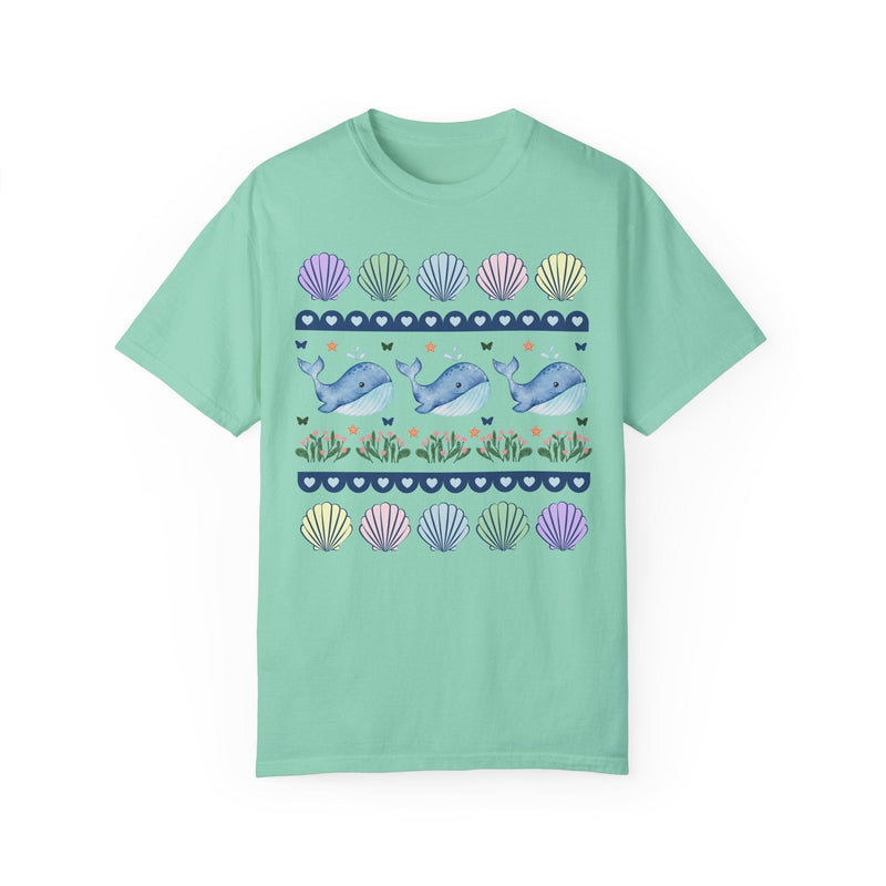 Sweet Whale Shirt with Seashells - Opal and June