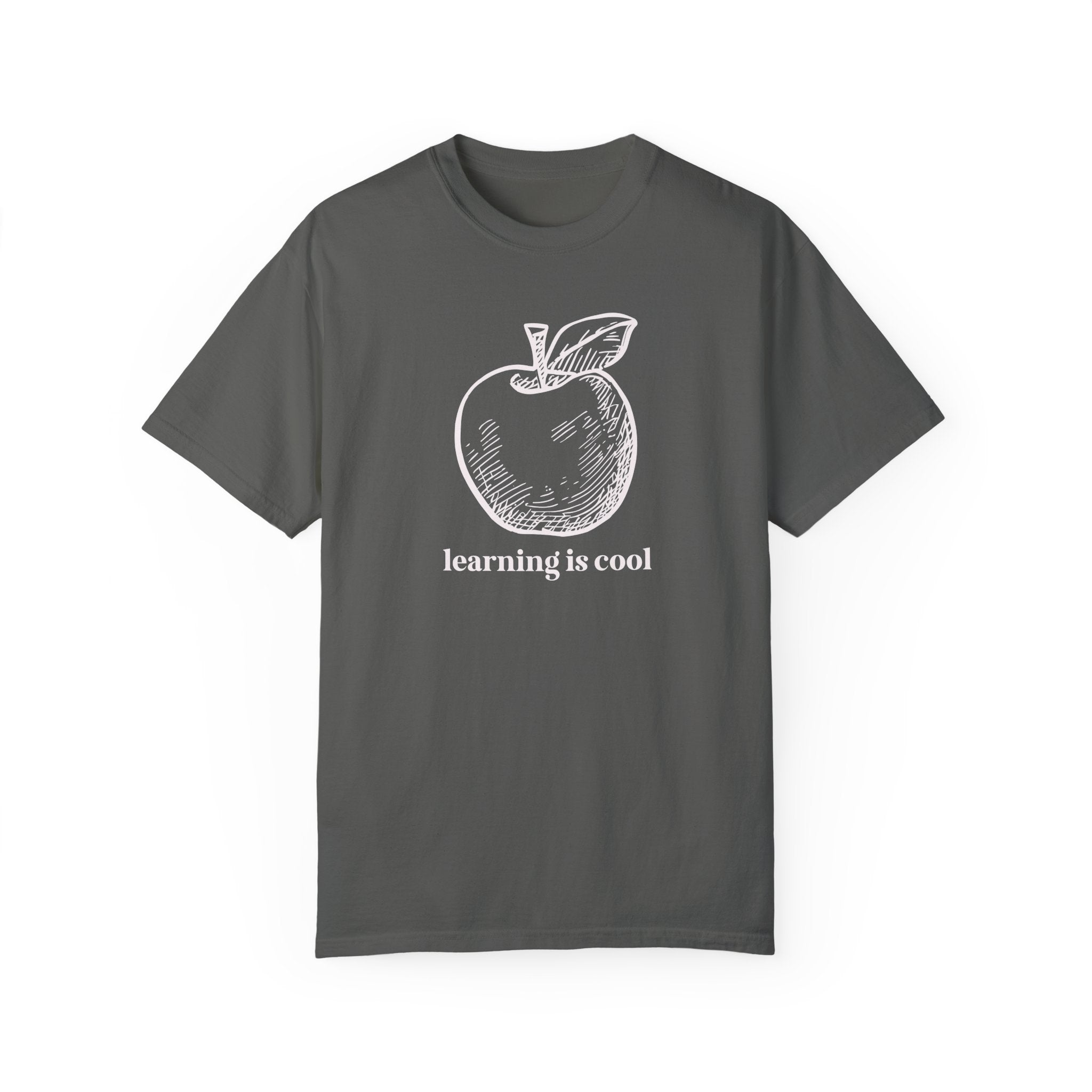 Teacher Appreciation Tee Shirt: Learning is Cool, Funny Saying T-Shirt with Cute Apple, Kindergarten or High School Teacher, Education Major - Opal and June