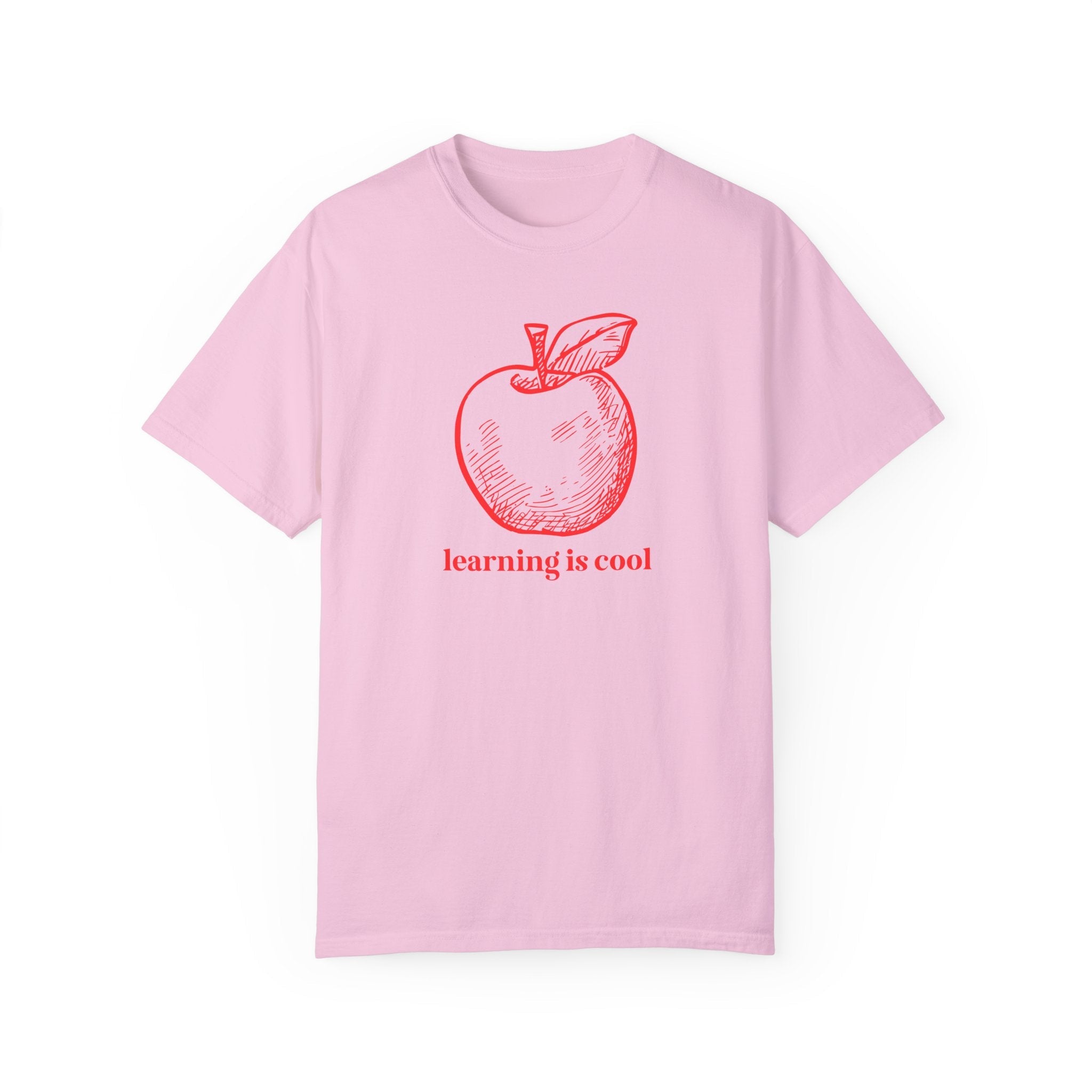 Teacher Appreciation Tee Shirt: Learning is Cool, Funny Saying T-Shirt with Cute Apple, Kindergarten or High School Teacher, Education Major - Opal and June