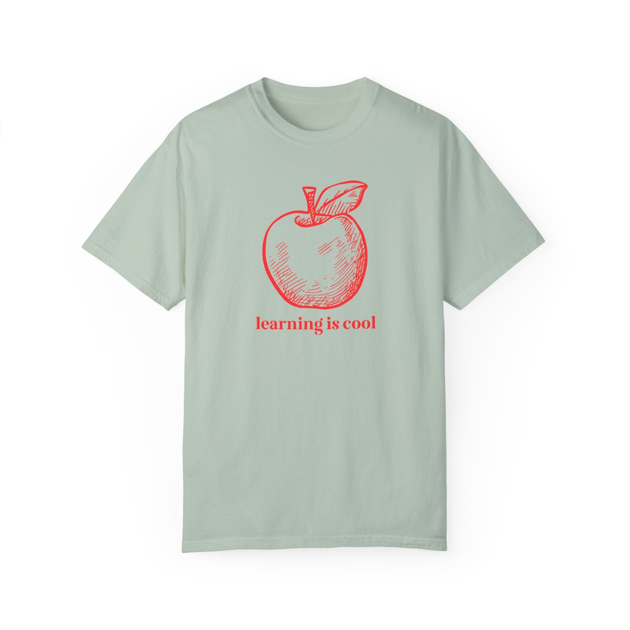 Teacher Appreciation Tee Shirt: Learning is Cool, Funny Saying T-Shirt with Cute Apple, Kindergarten or High School Teacher, Education Major - Opal and June