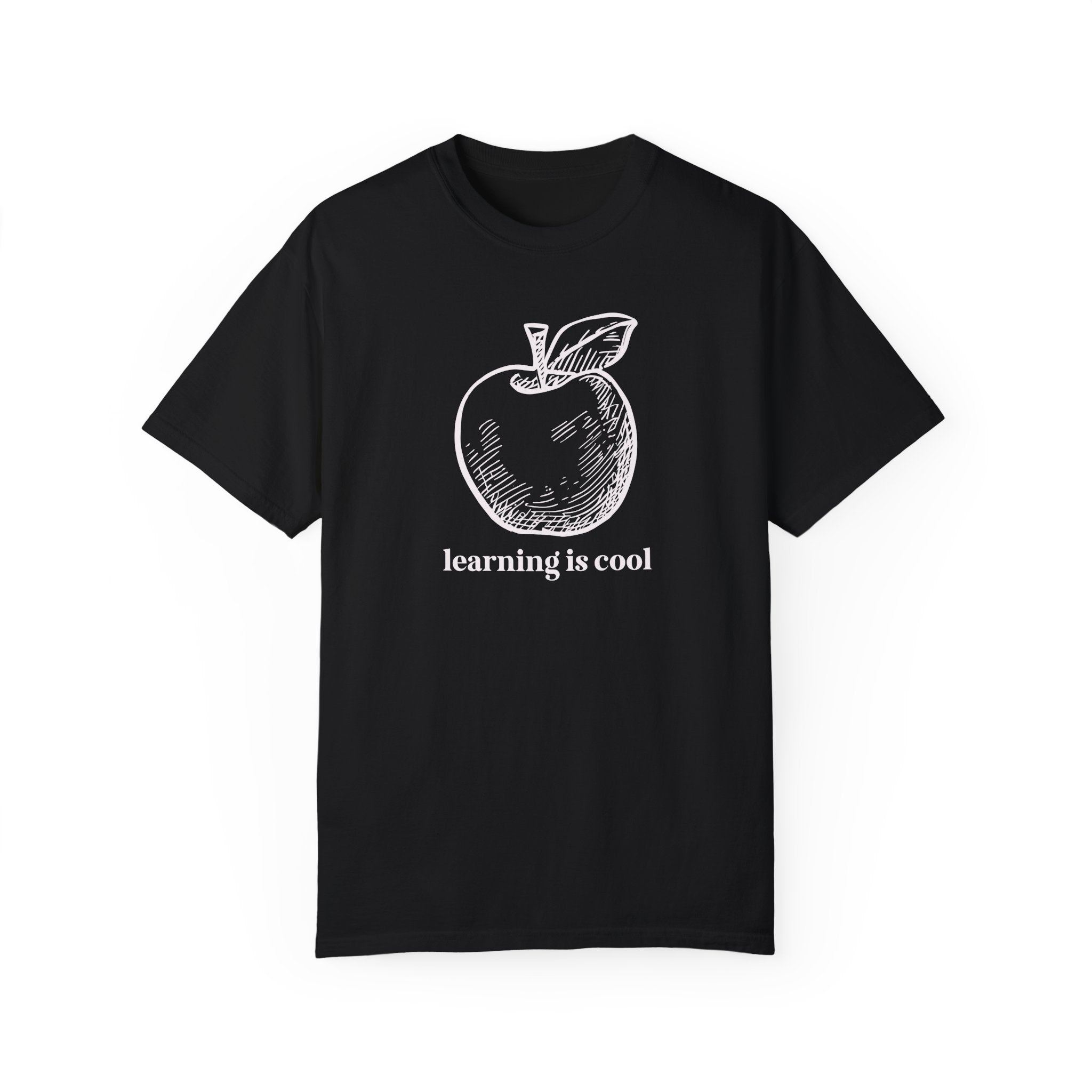 Teacher Appreciation Tee Shirt: Learning is Cool, Funny Saying T-Shirt with Cute Apple, Kindergarten or High School Teacher, Education Major - Opal and June