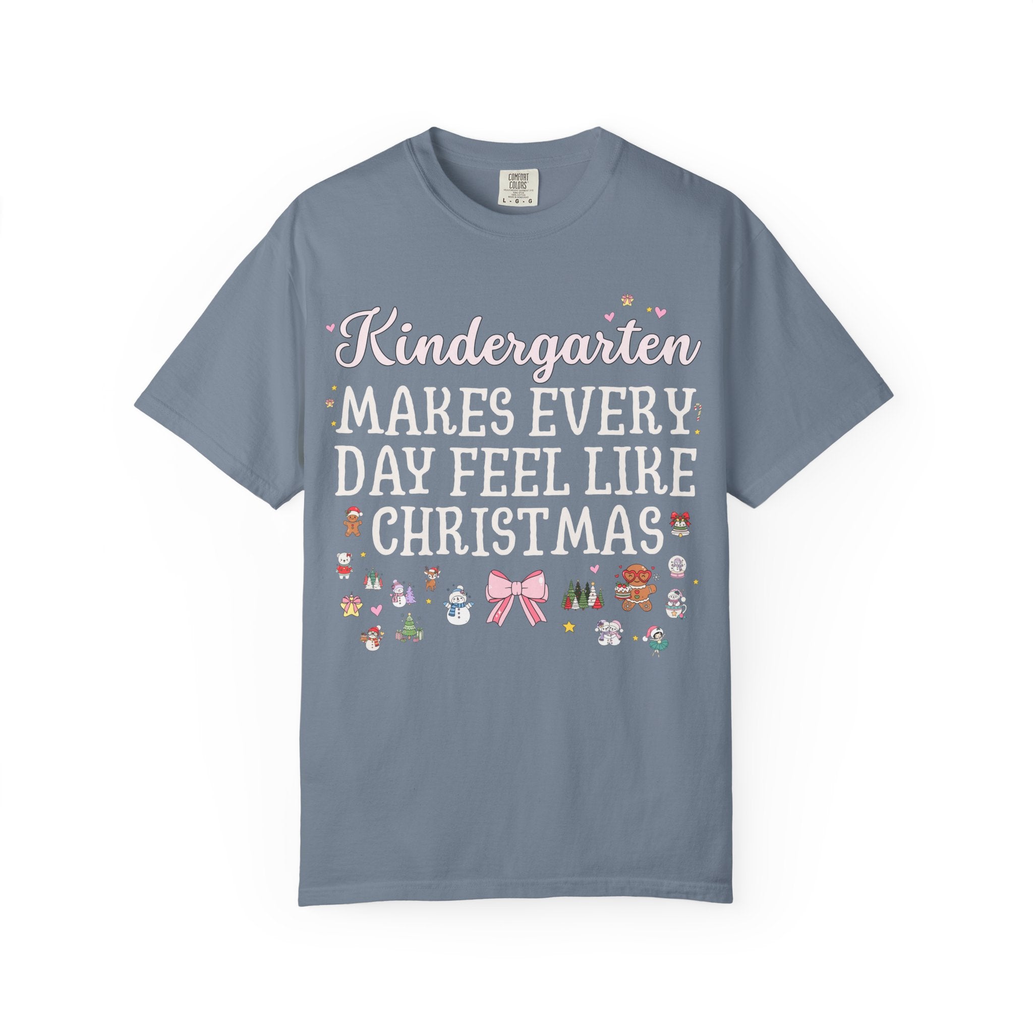 Teacher Christmas Tee Shirt: First Grade Squad or Kindergarten Team Shirt for Holidays, Cute Bookish Tee for School Librarian, Art Teacher - Opal and June