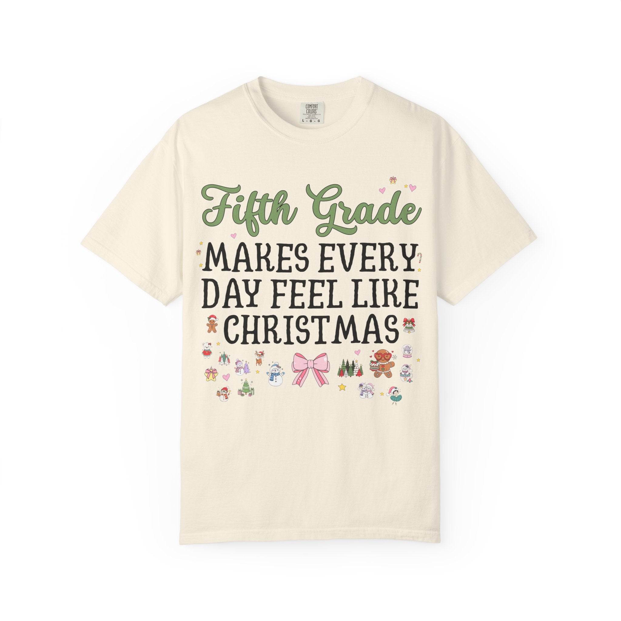 Teacher Christmas Tee Shirt: First Grade Squad or Kindergarten Team Shirt for Holidays, Cute Bookish Tee for School Librarian, Art Teacher - Opal and June