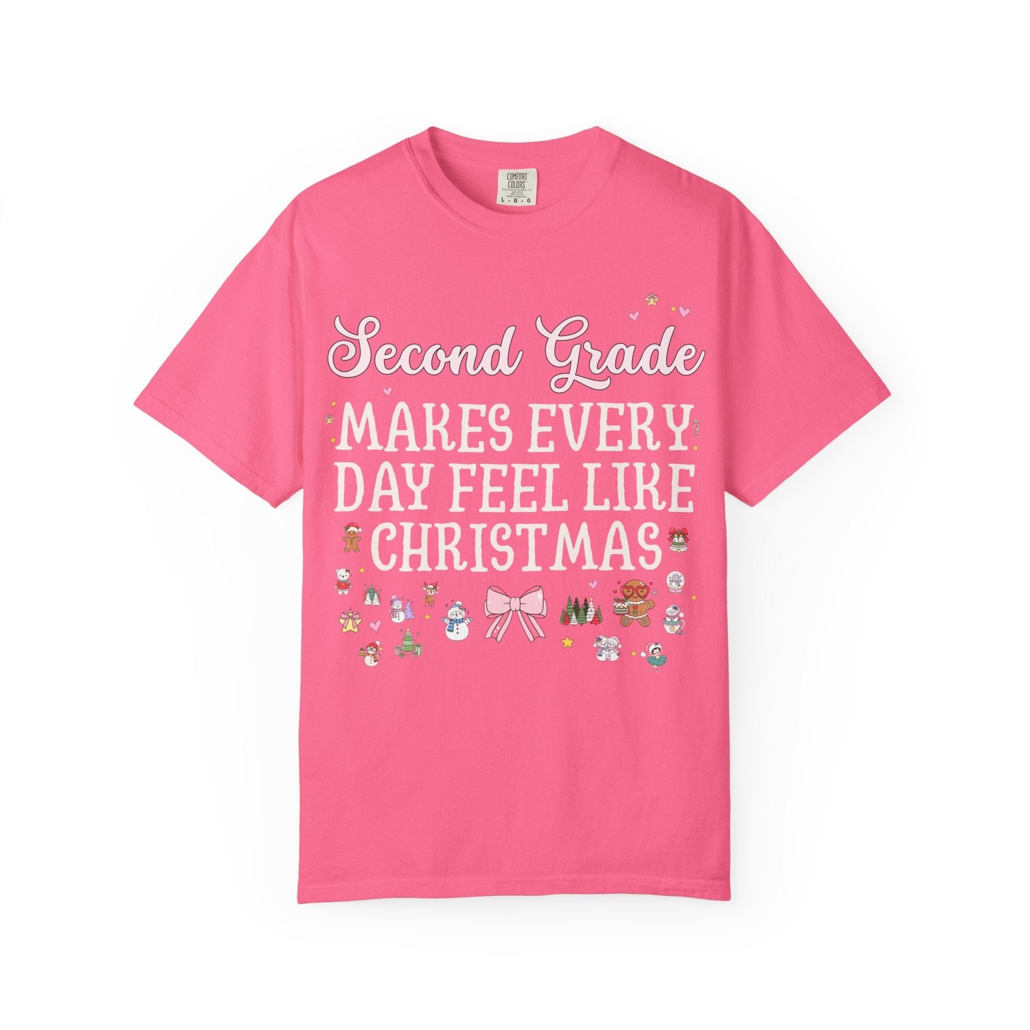Teacher Christmas Tee Shirt: First Grade Squad or Kindergarten Team Shirt for Holidays, Cute Bookish Tee for School Librarian, Art Teacher - Opal and June
