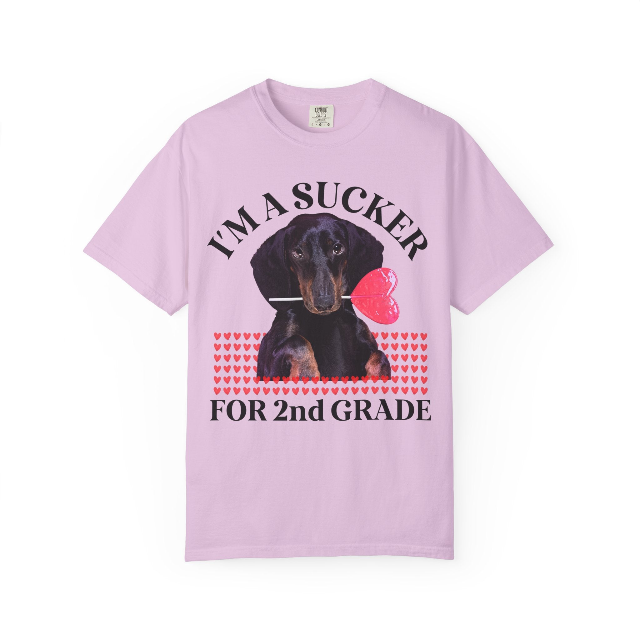 Teacher Valentine's Tee Shirt with Puppy Holding a Sucker, Silly Weirdcore Matching History Teacher T, Kindergarten Crew, Science Department - Opal and June