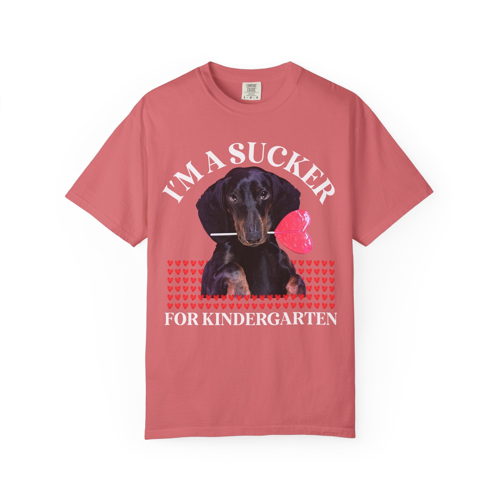 Teacher Valentine's Tee Shirt with Puppy Holding a Sucker, Silly Weirdcore Matching History Teacher T, Kindergarten Crew, Science Department - Opal and June