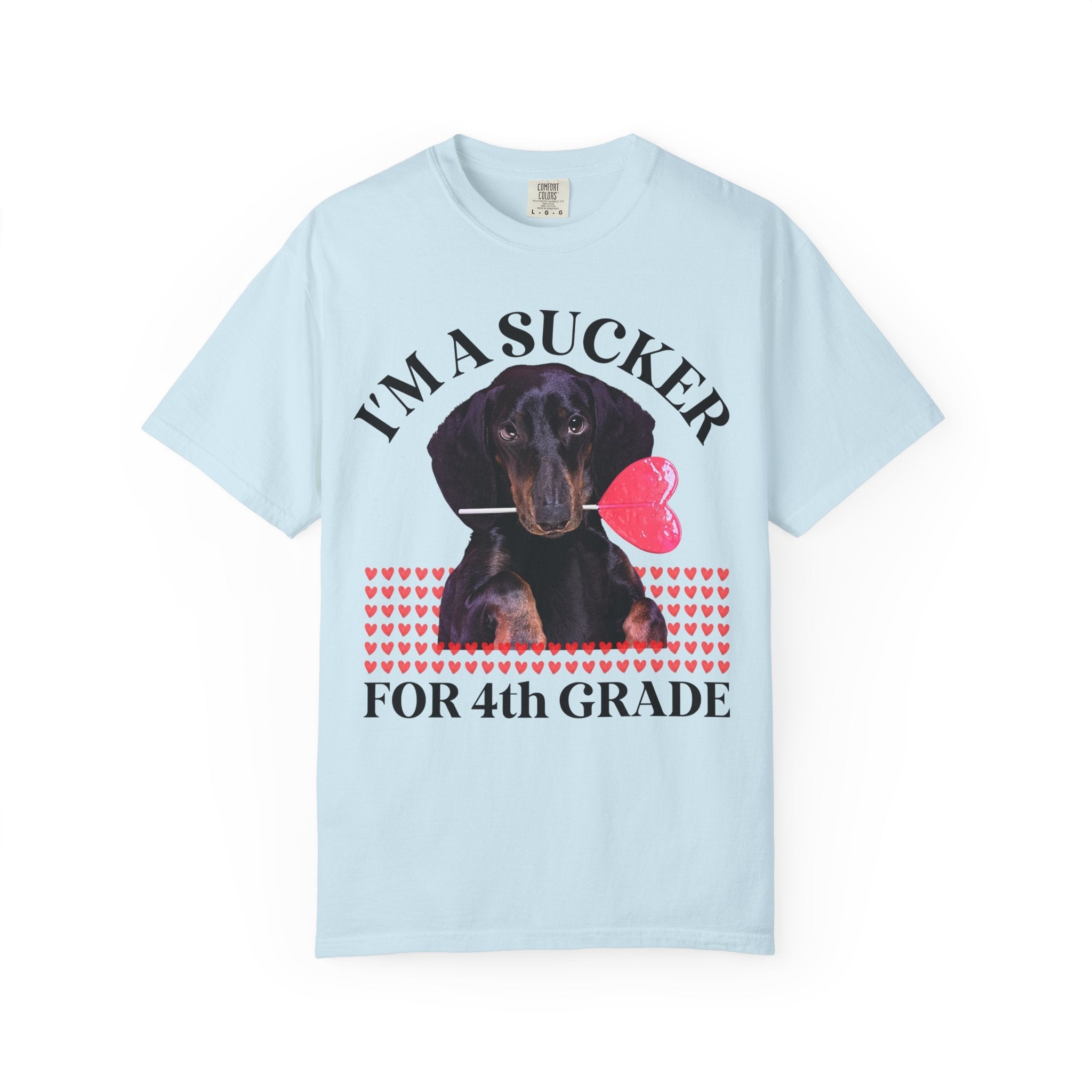 Teacher Valentine's Tee Shirt with Puppy Holding a Sucker, Silly Weirdcore Matching History Teacher T, Kindergarten Crew, Science Department - Opal and June