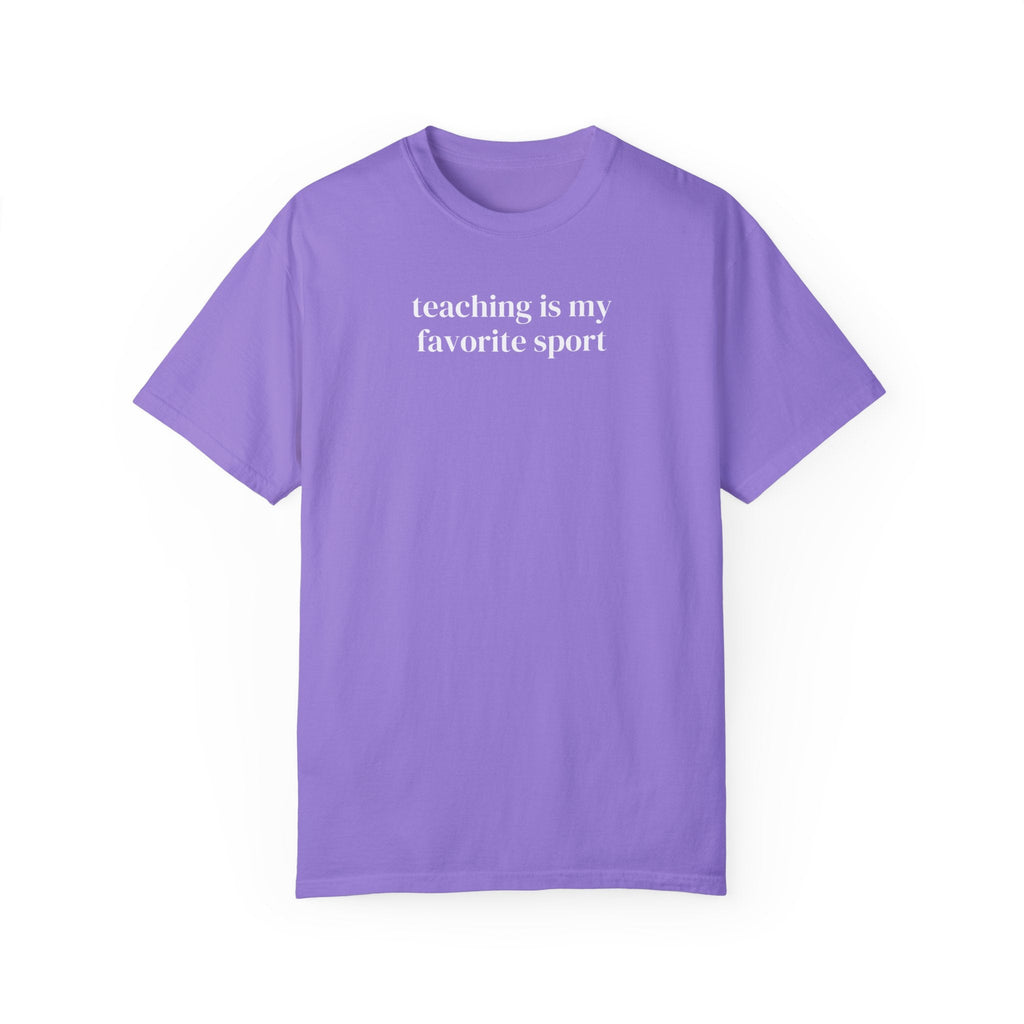 Teaching is My Favorite Sport: Funny Saying Tee for Elementary Teacher, Junior High or High School Teacher, Simple Minimalist Teaching Gift - Opal and June