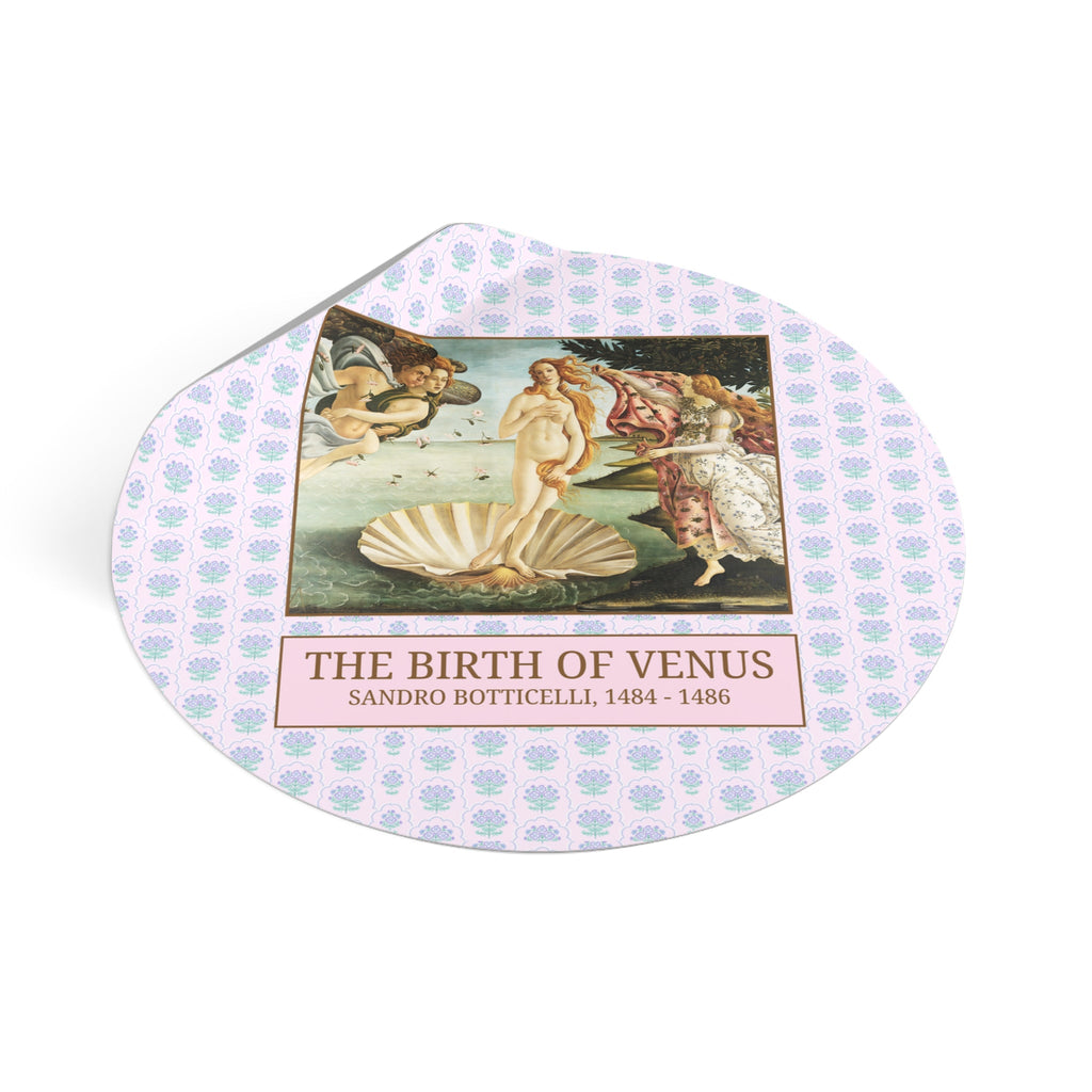 The Birth of Venus, Sandro Botticelli, 15th Century Art History Floral Cottagecore Sticker for Humanities Major, Italian Art Historian Gift - Opal and June