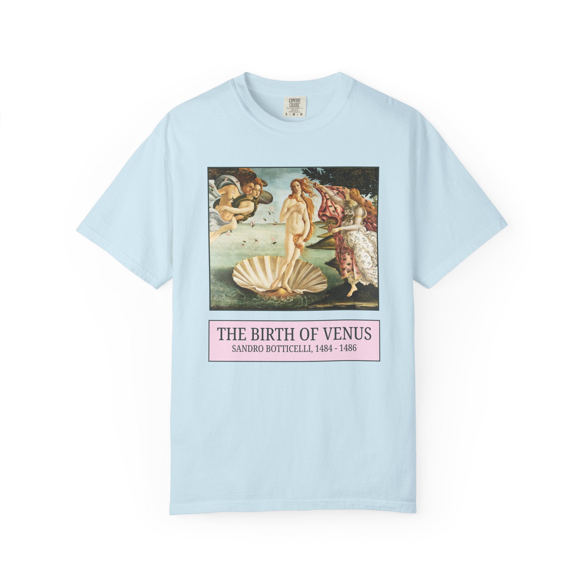 The Birth of Venus, Sandro Botticelli, 15th Century Art History Floral Cottagecore T-Shirt for Humanities Major, Italian Art Historian Gift - Opal and June