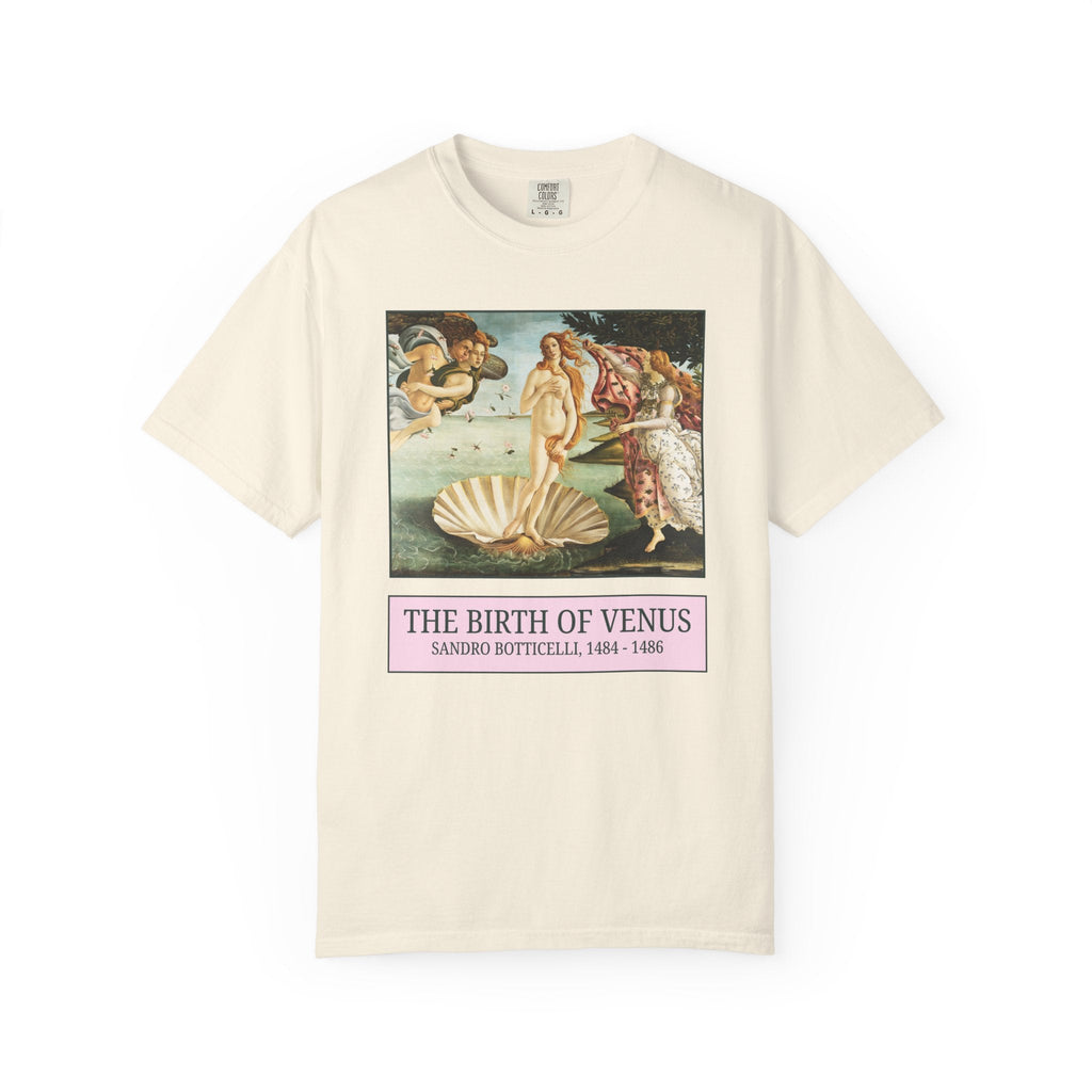 The Birth of Venus, Sandro Botticelli, 15th Century Art History Floral Cottagecore T-Shirt for Humanities Major, Italian Art Historian Gift - Opal and June