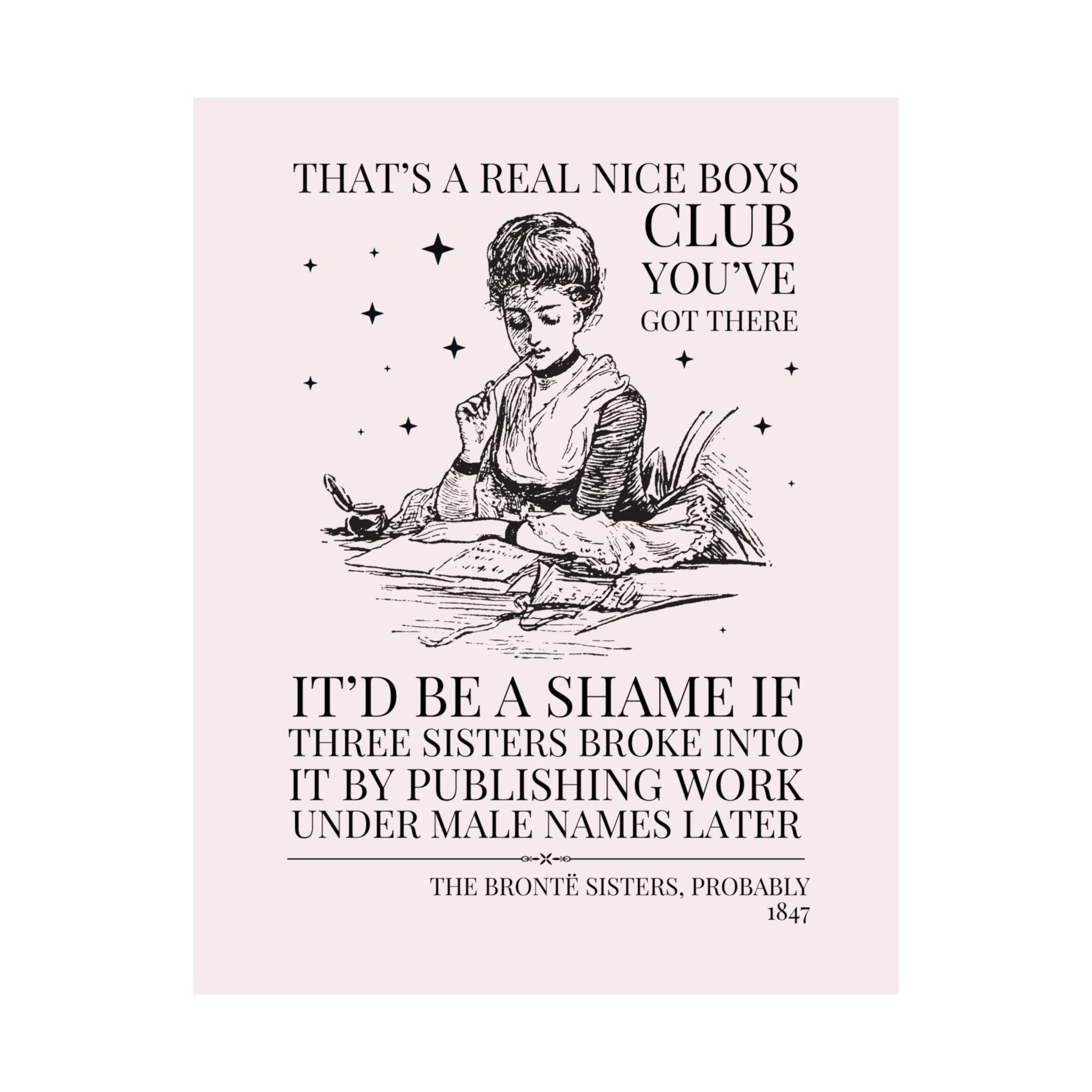 The Bronte Sisters Classic Literature Print - Opal and June