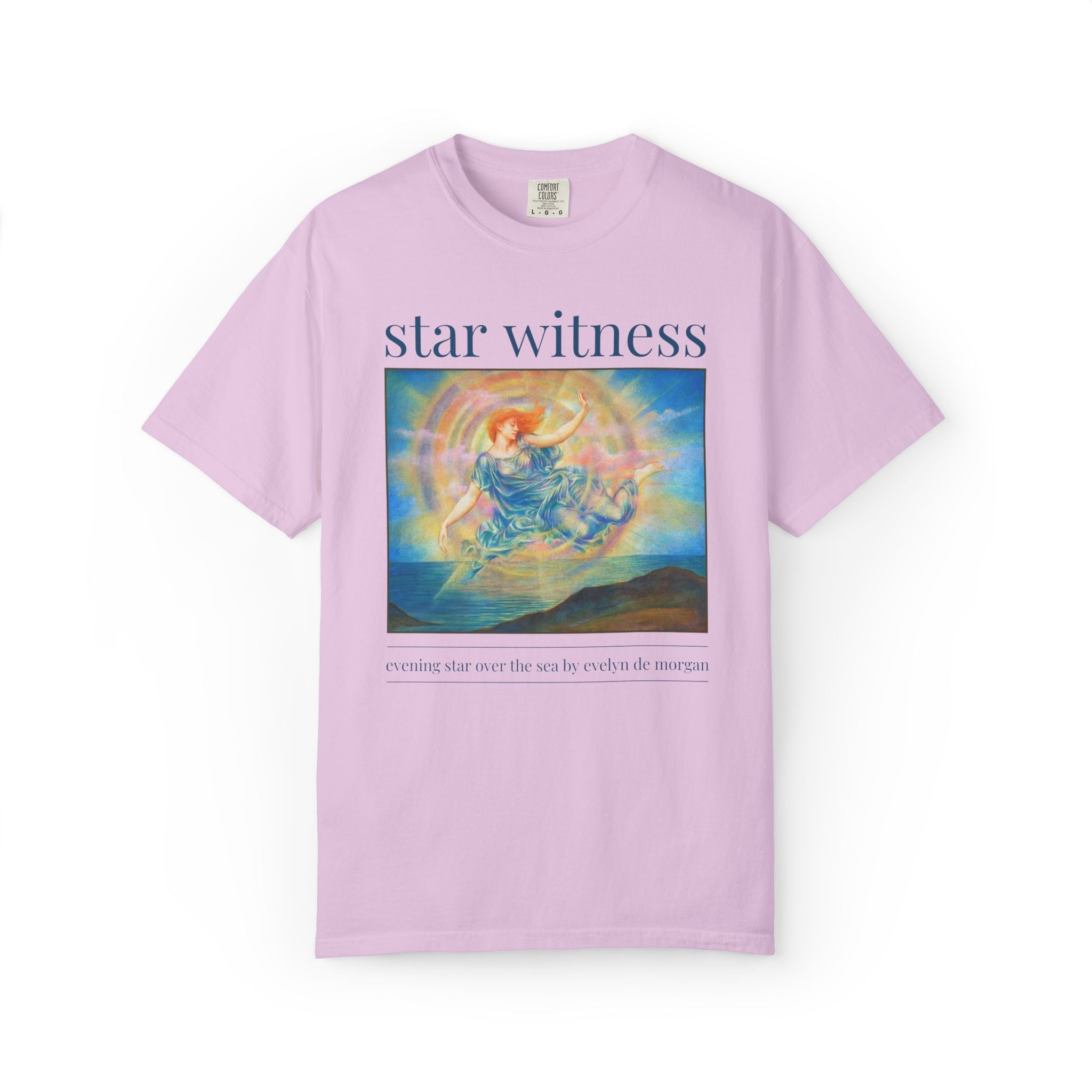 The Future Mrs Art History Bachelorette Tee Celestial Magic Vibes, Colorful Witchy Aesthetic, Evening Star Over the Sea by Evelyn de Morgan - Opal and June