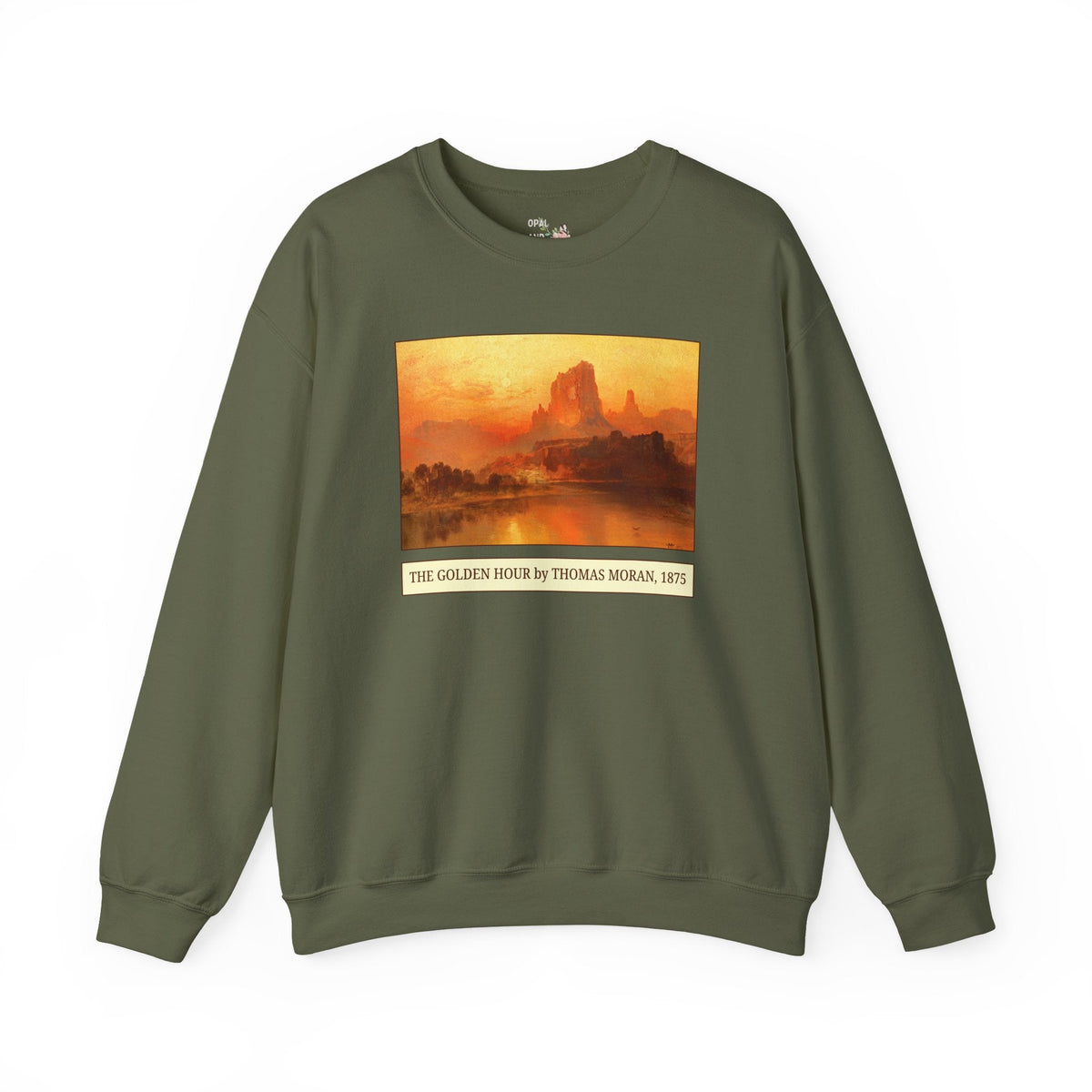 The Golden Hour Painting by Thomas Moran Sweatshirt, Landscape Painting of Wyoming, 19th Century Art History Painting with Sunset, Hiking Lover Gift - Opal and June