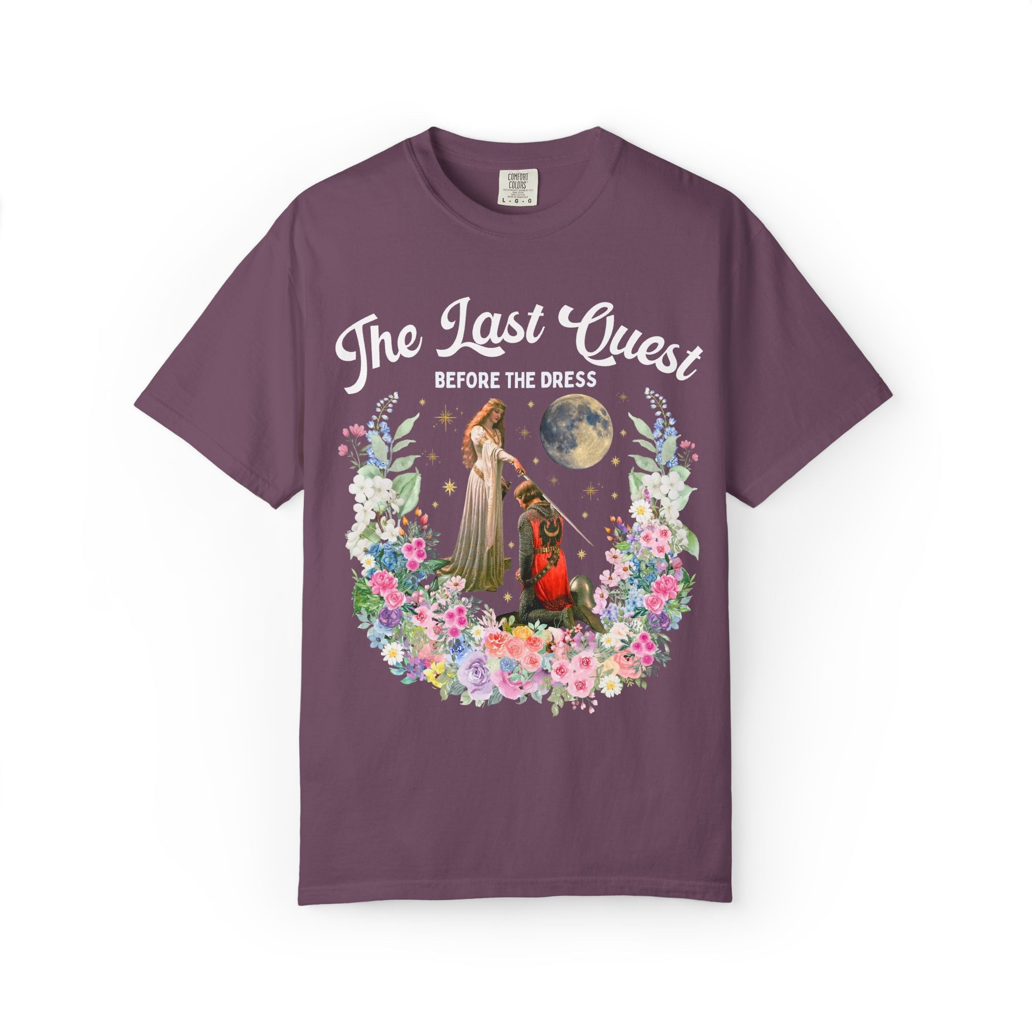 The Last Quest Before the Dress: Art History Matching Bachelorette Bridal Tee Shirt, Edmund Blair Leighton, Cute Medieval History Lover Tee - Opal and June