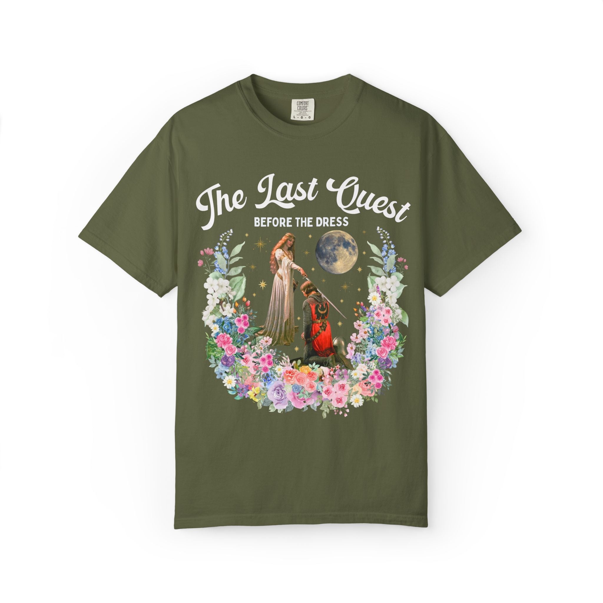 The Last Quest Before the Dress: Art History Matching Bachelorette Bridal Tee Shirt, Edmund Blair Leighton, Cute Medieval History Lover Tee - Opal and June