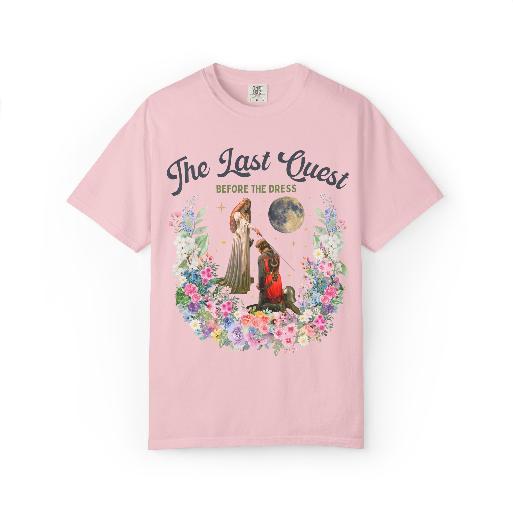 The Last Quest Before the Dress: Art History Matching Bachelorette Bridal Tee Shirt, Edmund Blair Leighton, Cute Medieval History Lover Tee - Opal and June