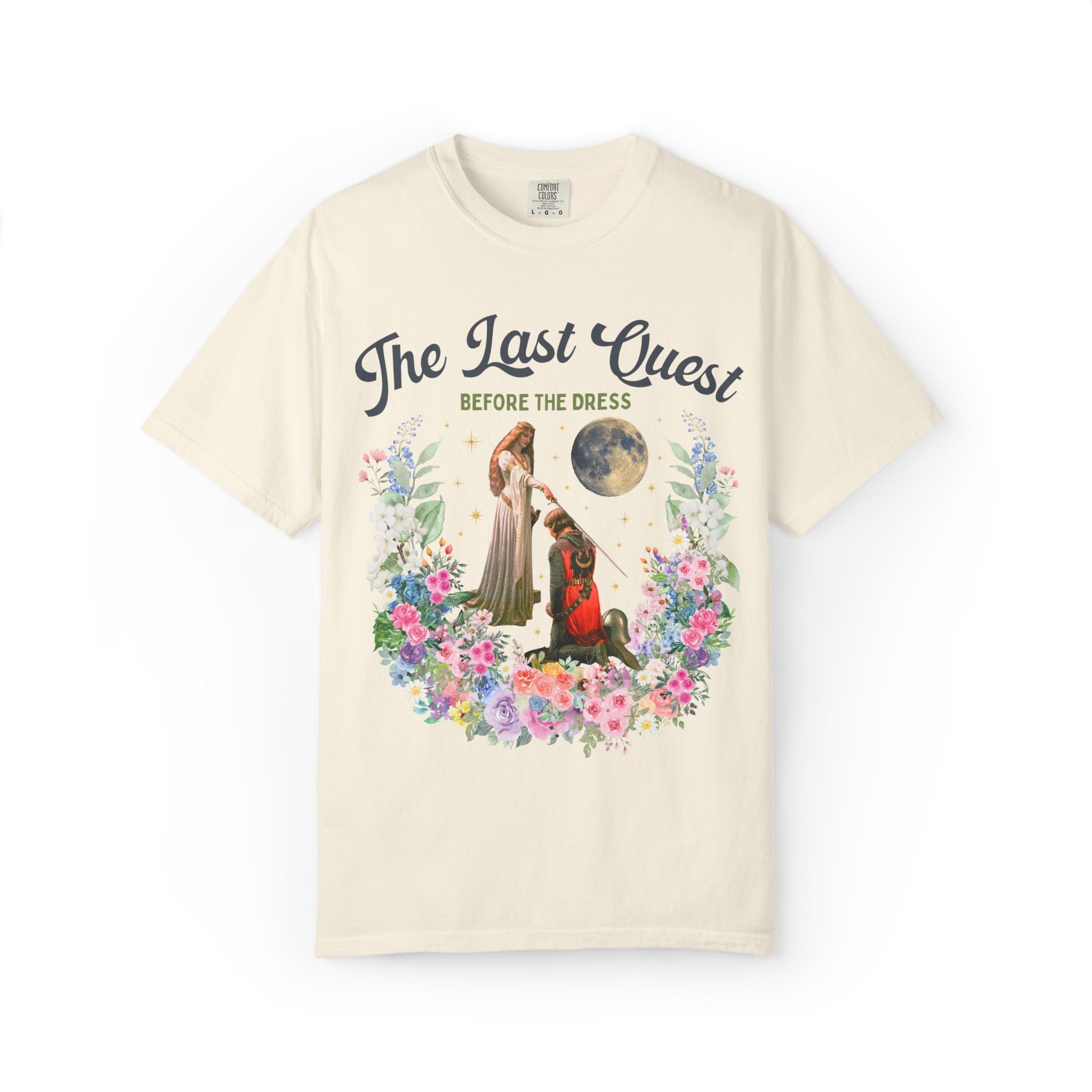 The Last Quest Before the Dress: Art History Matching Bachelorette Bridal Tee Shirt, Edmund Blair Leighton, Cute Medieval History Lover Tee - Opal and June