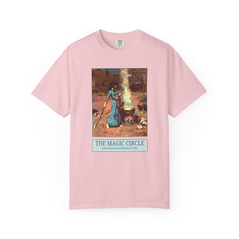 The Magic Circle by John William Waterhouse: Witchy Pre - Raphaelite Painting, Spooky Season Art History Tee Shirt for Humanities Teacher - Opal and June