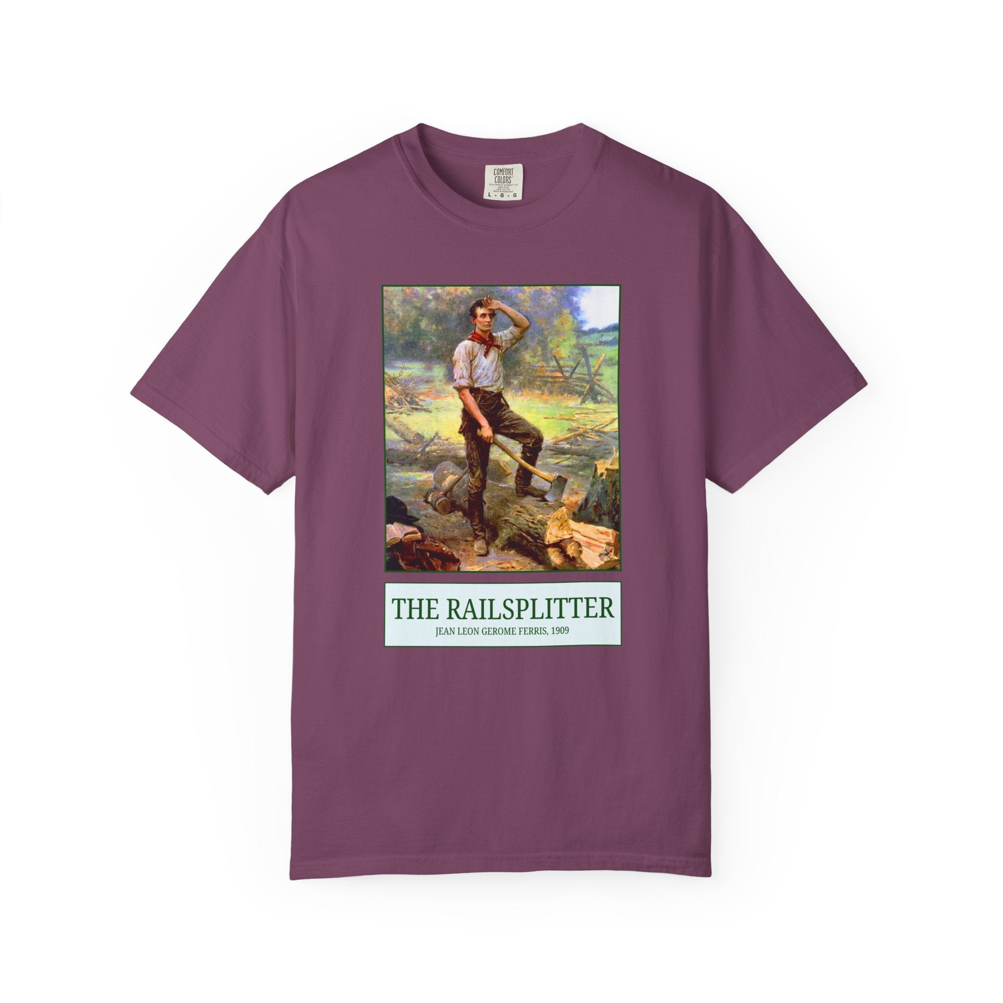 The Railsplitter Art History Tee Shirt: Abraham Lincoln 19th Century American History Buff Gift, History Teacher, Early American Historian - Opal and June