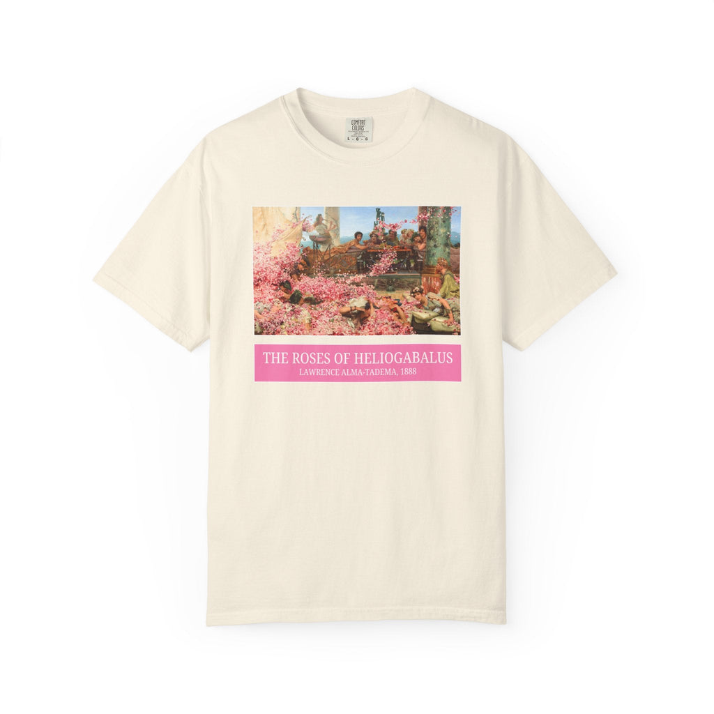 The Roses of Heliogabalus by Lawrence Alma - Tadema, Spring Cottagecore 19th Century Art History T-Shirt with Flowers, Humanities Teacher Gift - Opal and June
