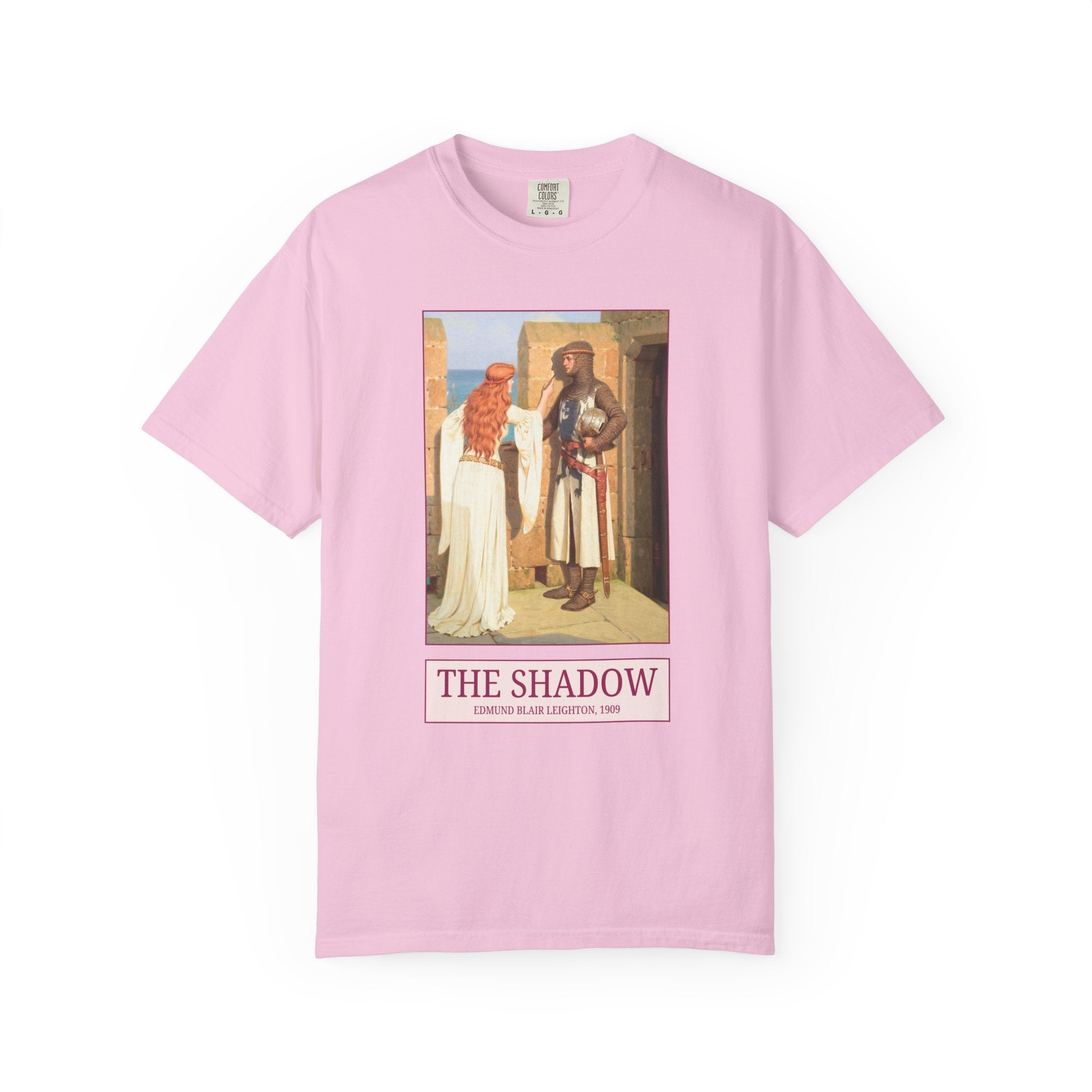 The Shadow by Edmund Blair Leighton, Famous Painting, Greek Mythology, 19th Century English Painter, Pre - Raphaelite Medieval Art History Tee - Opal and June