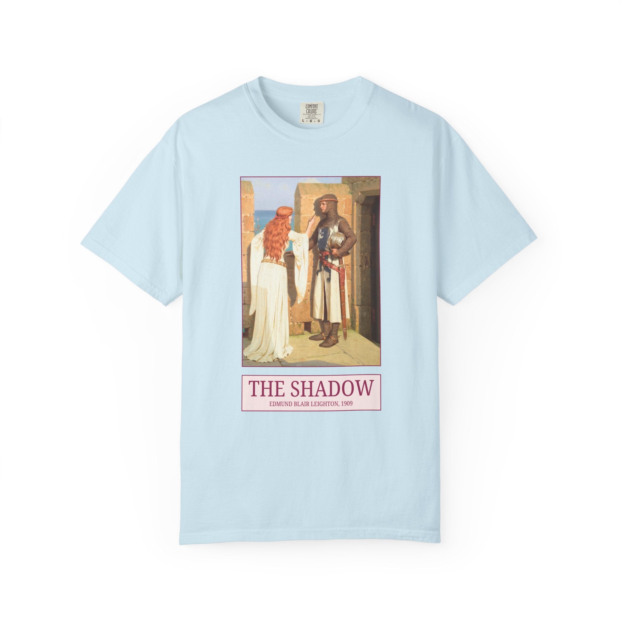 The Shadow by Edmund Blair Leighton, Famous Painting, Greek Mythology, 19th Century English Painter, Pre - Raphaelite Medieval Art History Tee - Opal and June