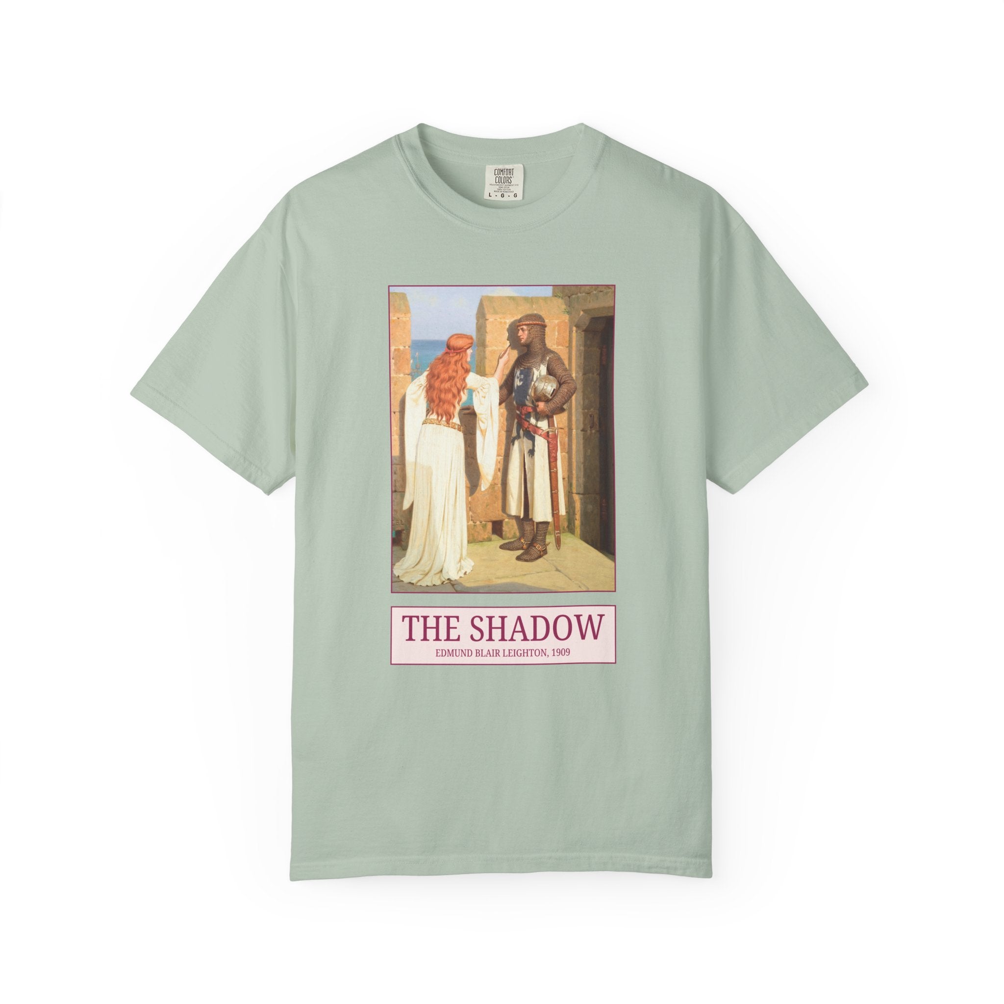 The Shadow by Edmund Blair Leighton, Famous Painting, Greek Mythology, 19th Century English Painter, Pre - Raphaelite Medieval Art History Tee - Opal and June