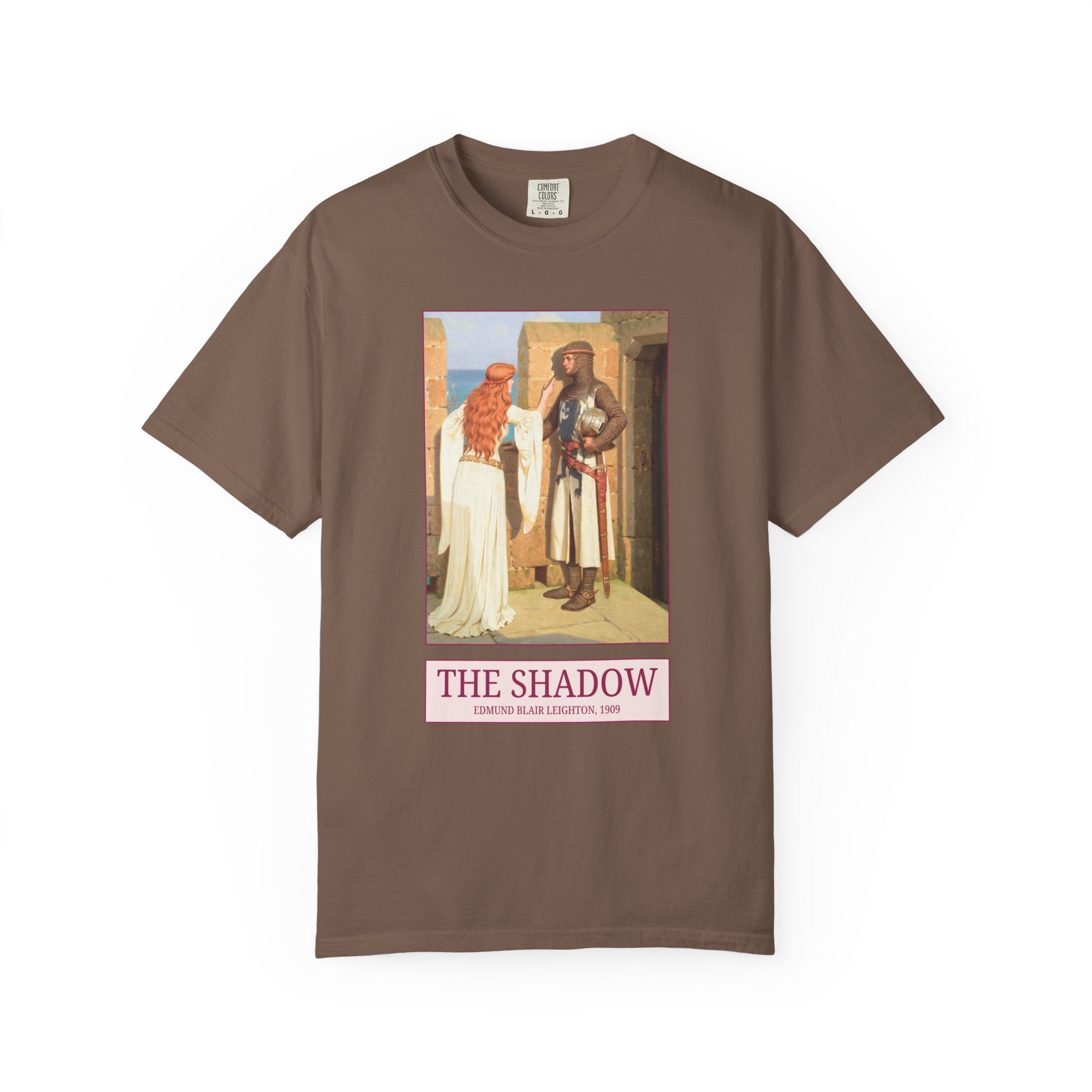 The Shadow by Edmund Blair Leighton, Famous Painting, Greek Mythology, 19th Century English Painter, Pre - Raphaelite Medieval Art History Tee - Opal and June