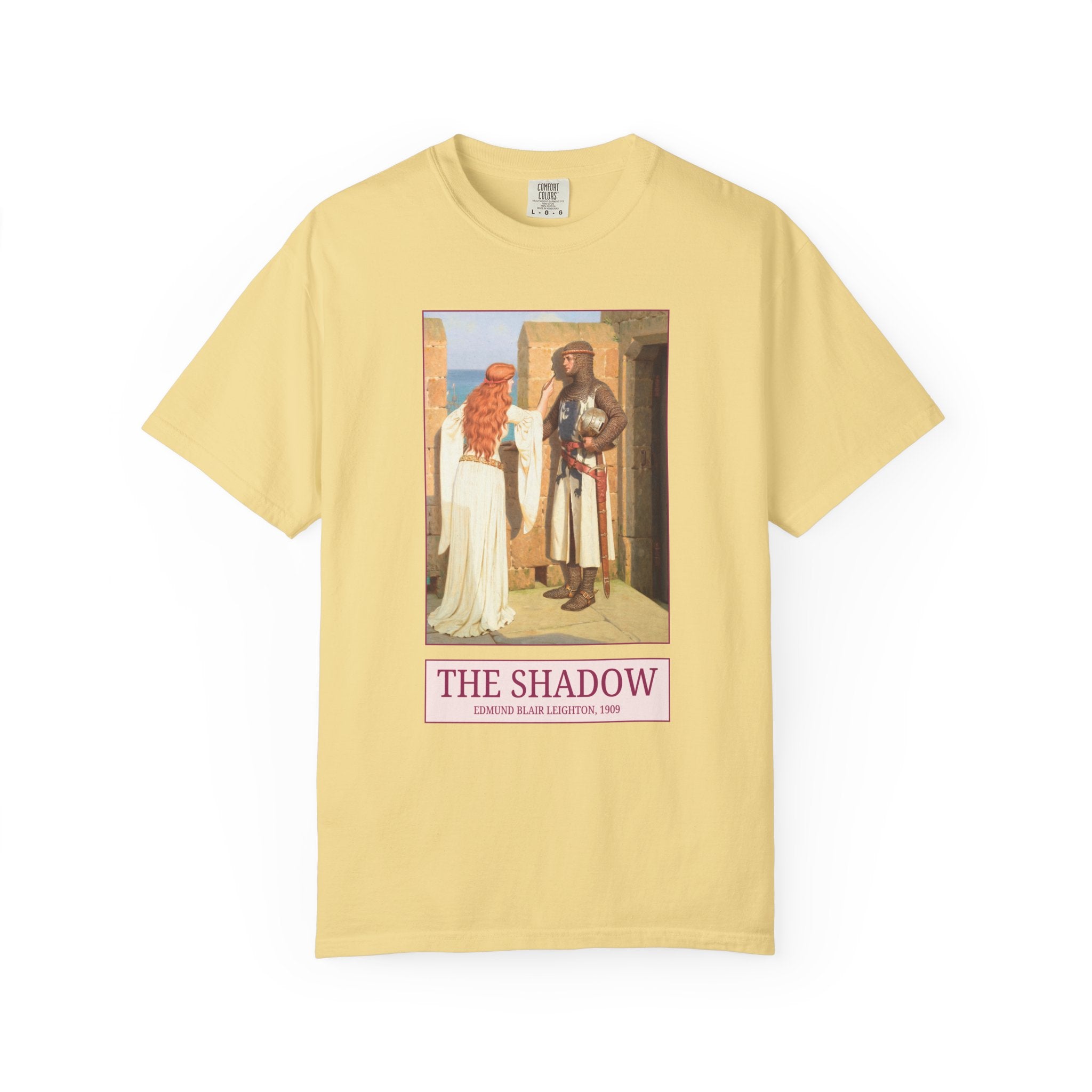 The Shadow by Edmund Blair Leighton, Famous Painting, Greek Mythology, 19th Century English Painter, Pre - Raphaelite Medieval Art History Tee - Opal and June